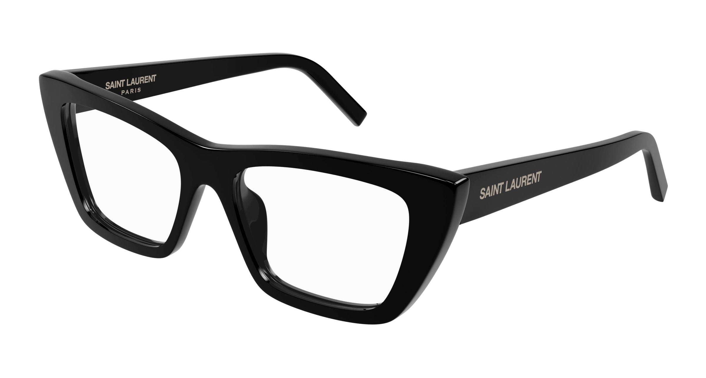 8056376496383 - Frau SL 276 MICA OPT 001 Rahmen von BRILLEN Acetat Schwarz Transparent Katzenauge Anti -Reflex