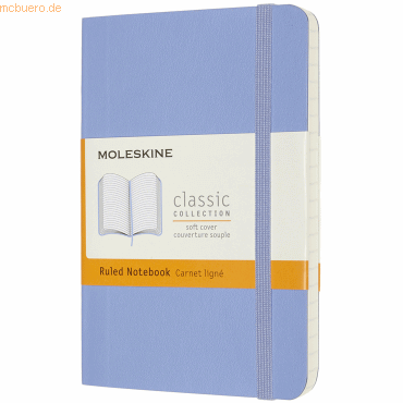 8056420850918 - Moleskine Classic Notizbuch Pocket A6 Liniert Hortensien Blau Kartoniert (TB)