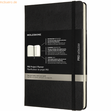 8056420851366 - Moleskine Pro Projekt-Planer Large A5 Schwarz Gebunden