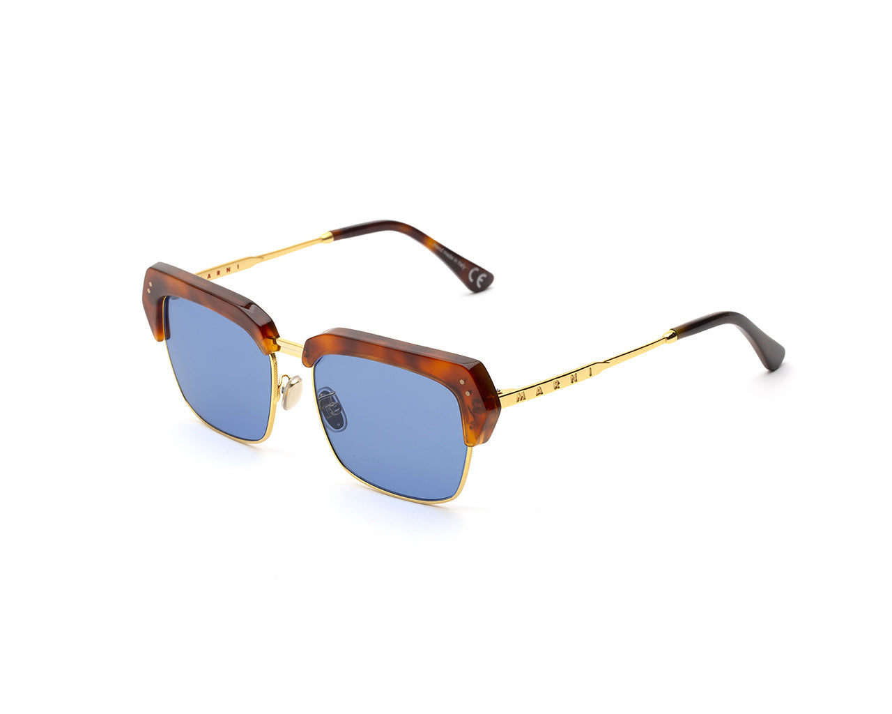 8056421105994 - Unisex Three Gorges Blue PHD Gläser SONNENBRILLEN Metall Havanna Blau Quadratisch Normal