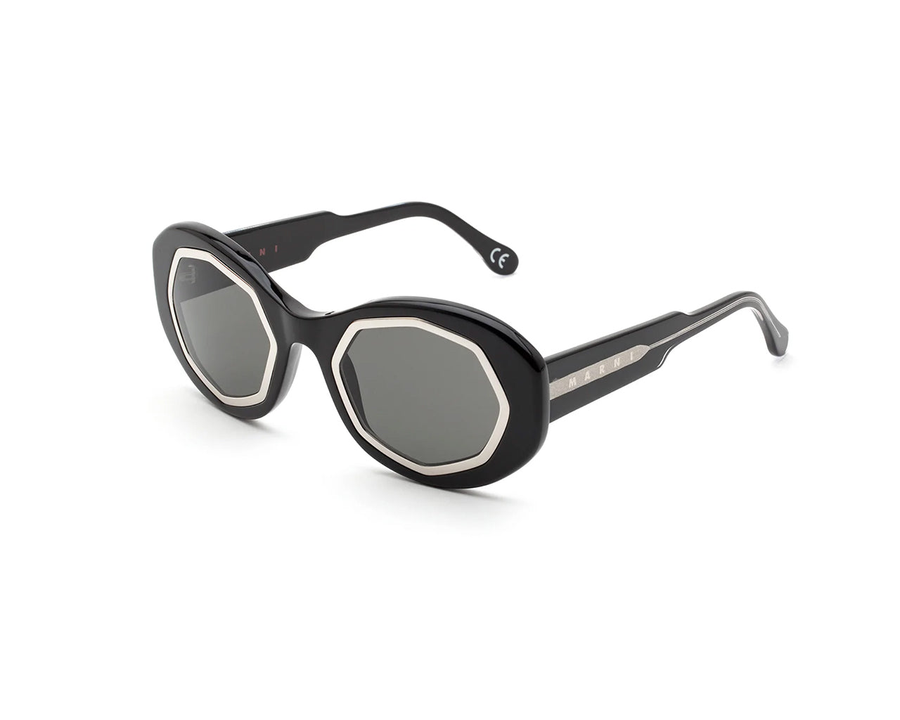 8056421112596 - Unisex Schwarzer YS2 Mount Bromo Schwarz Gläser SONNENBRILLEN Acetat Schwarz Grau Übergroß Normal