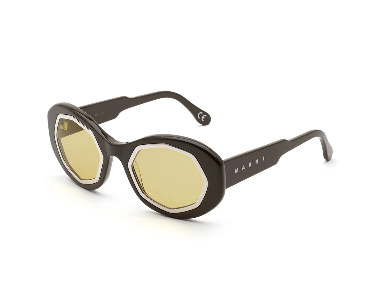 8056421112619 - Unisex Mount Bromo Brown sehen Gläser SONNENBRILLEN Acetat Braun Gelb Übergroß Normal