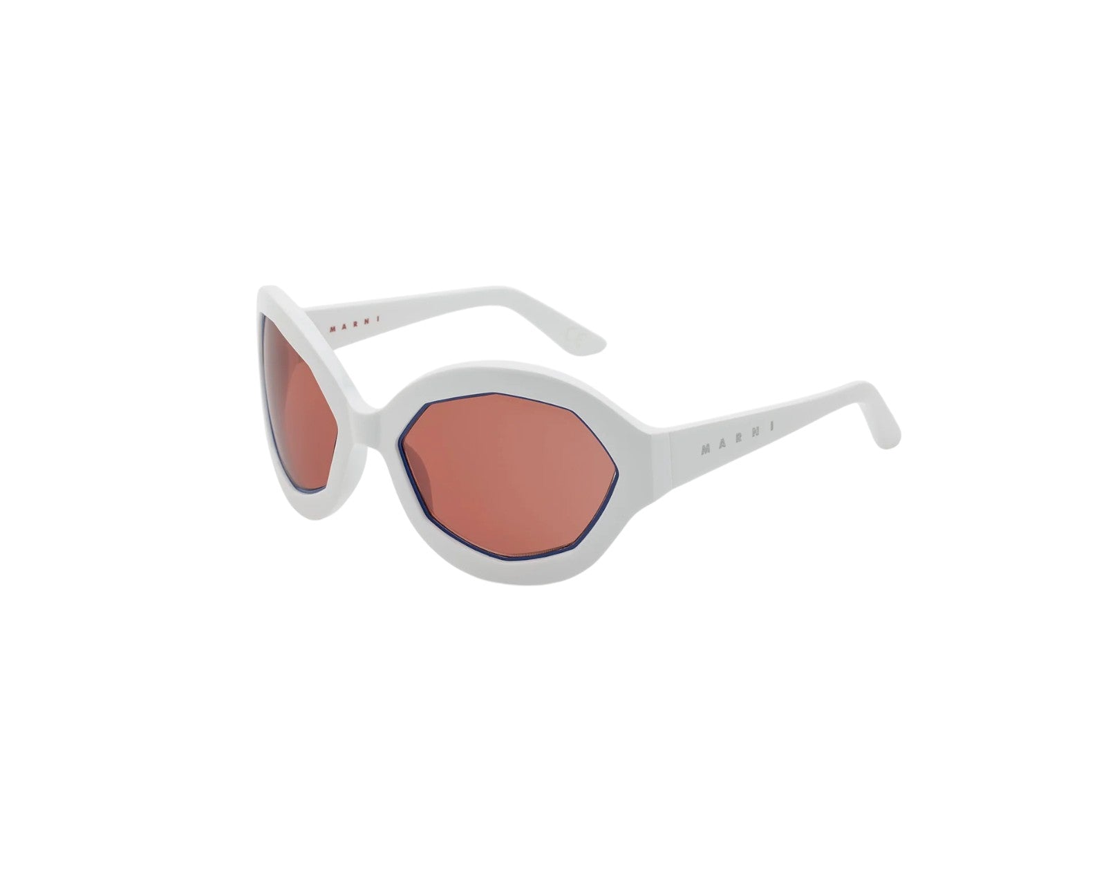 8056421112633 - Unisex Cumulus Cloud White N5D Gläser SONNENBRILLEN Acetat Weiß Braun Geometrisch Normal