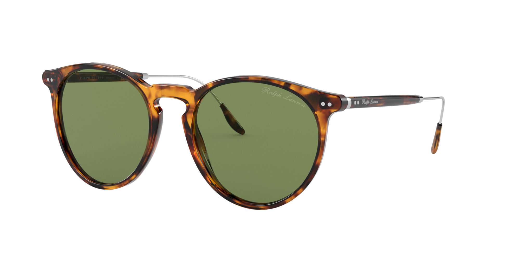 8056597100038 - Herren RL8181P  52494E Gläser SONNENBRILLEN Acetat Schildkröte Grün Pantos Normal