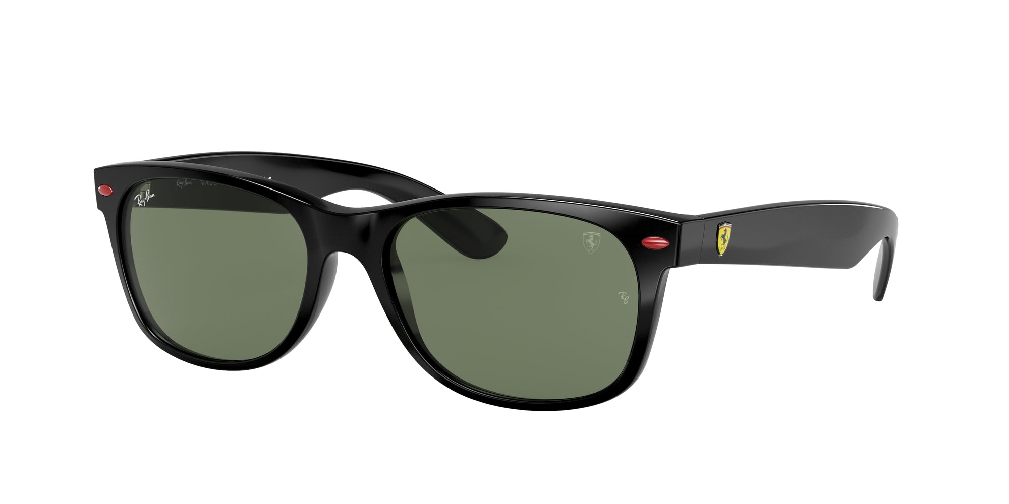 8056597148450 - Unisex RB2132M NEW WAYFARER SCUDERIA FERRARI COLLECTION F60131 Gläser SONNENBRILLEN Nylon Schwarz G15 Quadratisch Normal