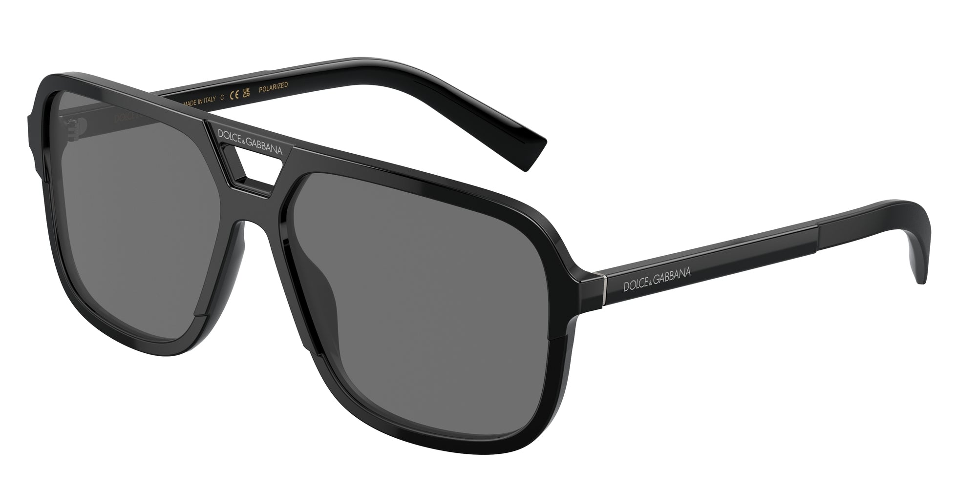 8056597174459 - Herren DG4354  193481 Gläser SONNENBRILLEN Acetat Schwarz Grau Quadratisch Polarisiert