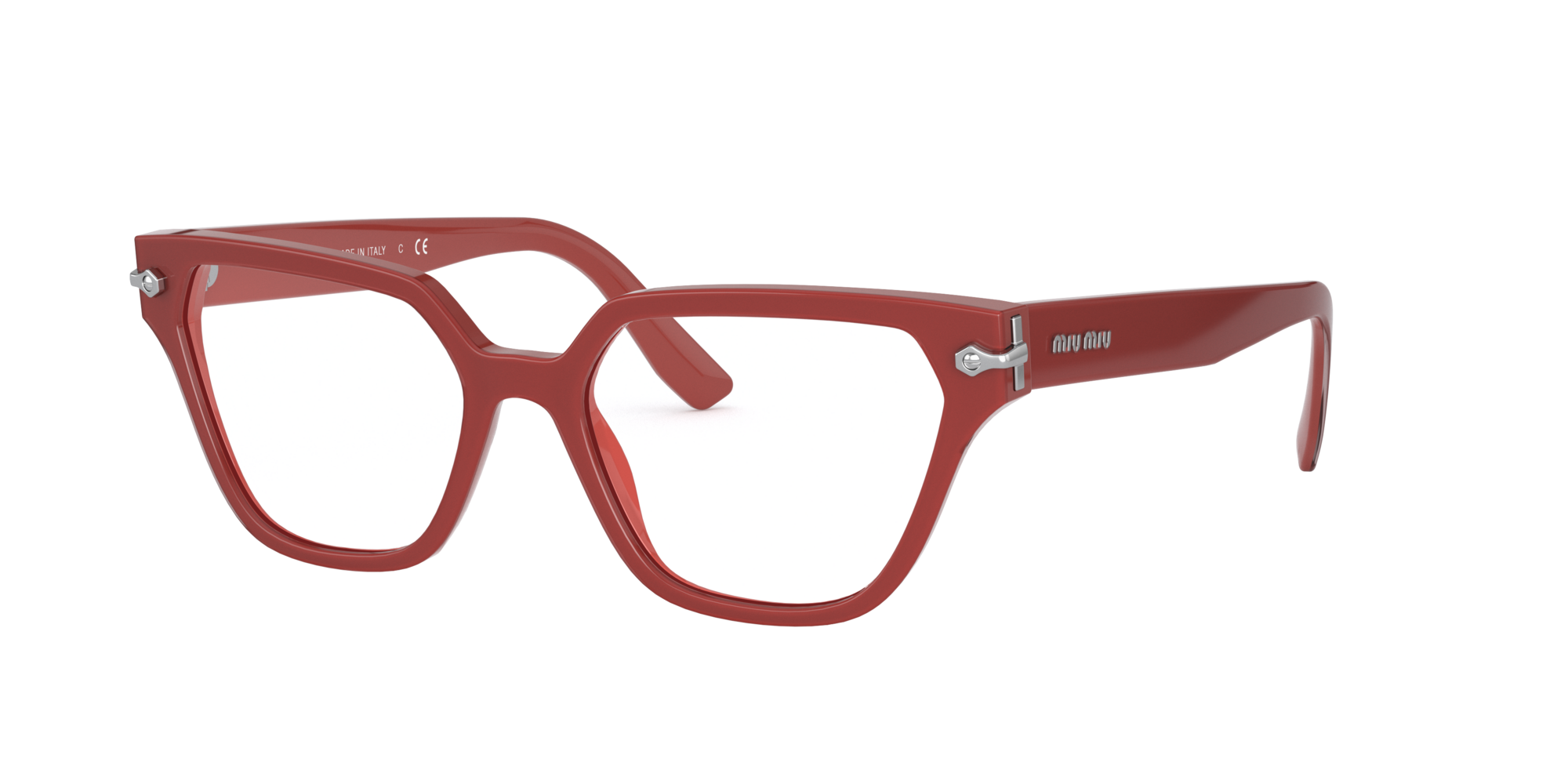 8056597234825 - Frau MU 02TV Special Project 05F1O1 Rahmen von BRILLEN Acetat Rose Transparent Geometrisch Normal