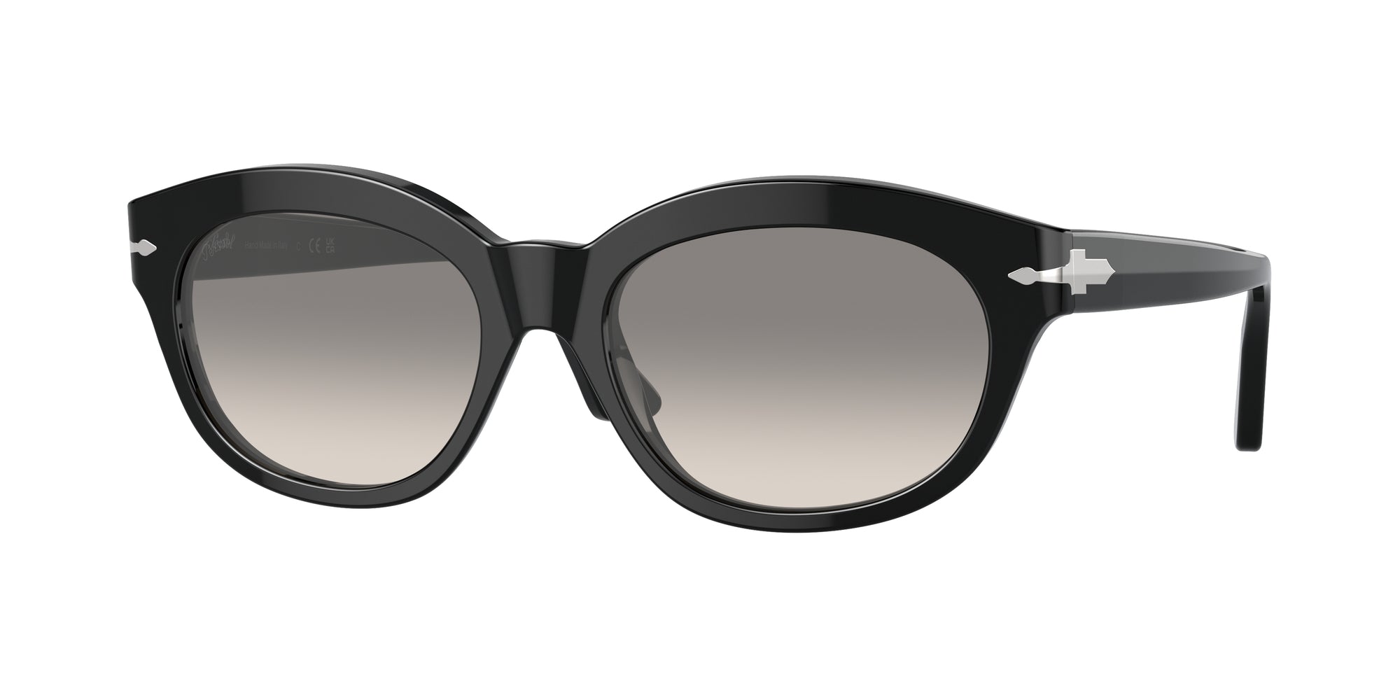 8056597307772 - Frau PO3250S  95 32 Gläser SONNENBRILLEN Acetat Schwarz Grau Hocken Normal Schattiert