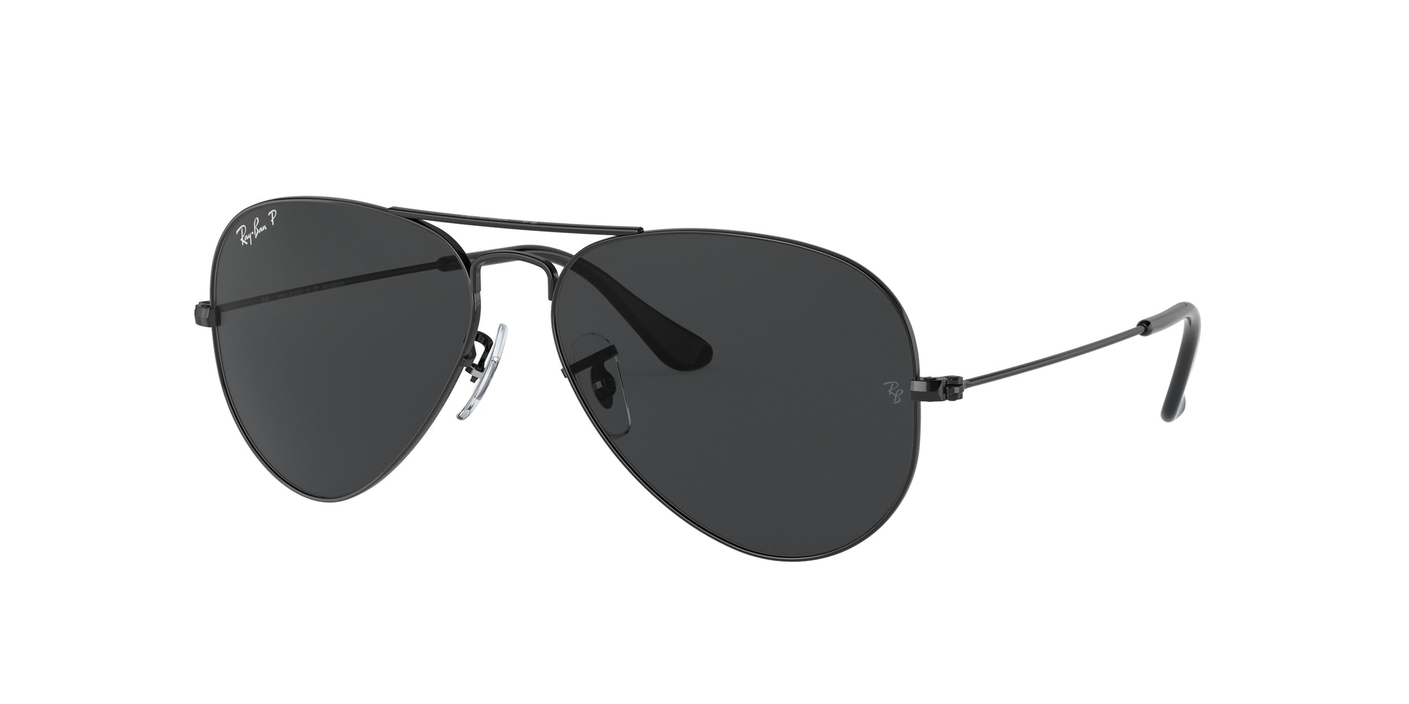 8056597328111 - Unisex RB3025 Aviator Large Metal 002 48 Gläser SONNENBRILLEN Metall Schwarz Schwarz Pilot Polarisiert