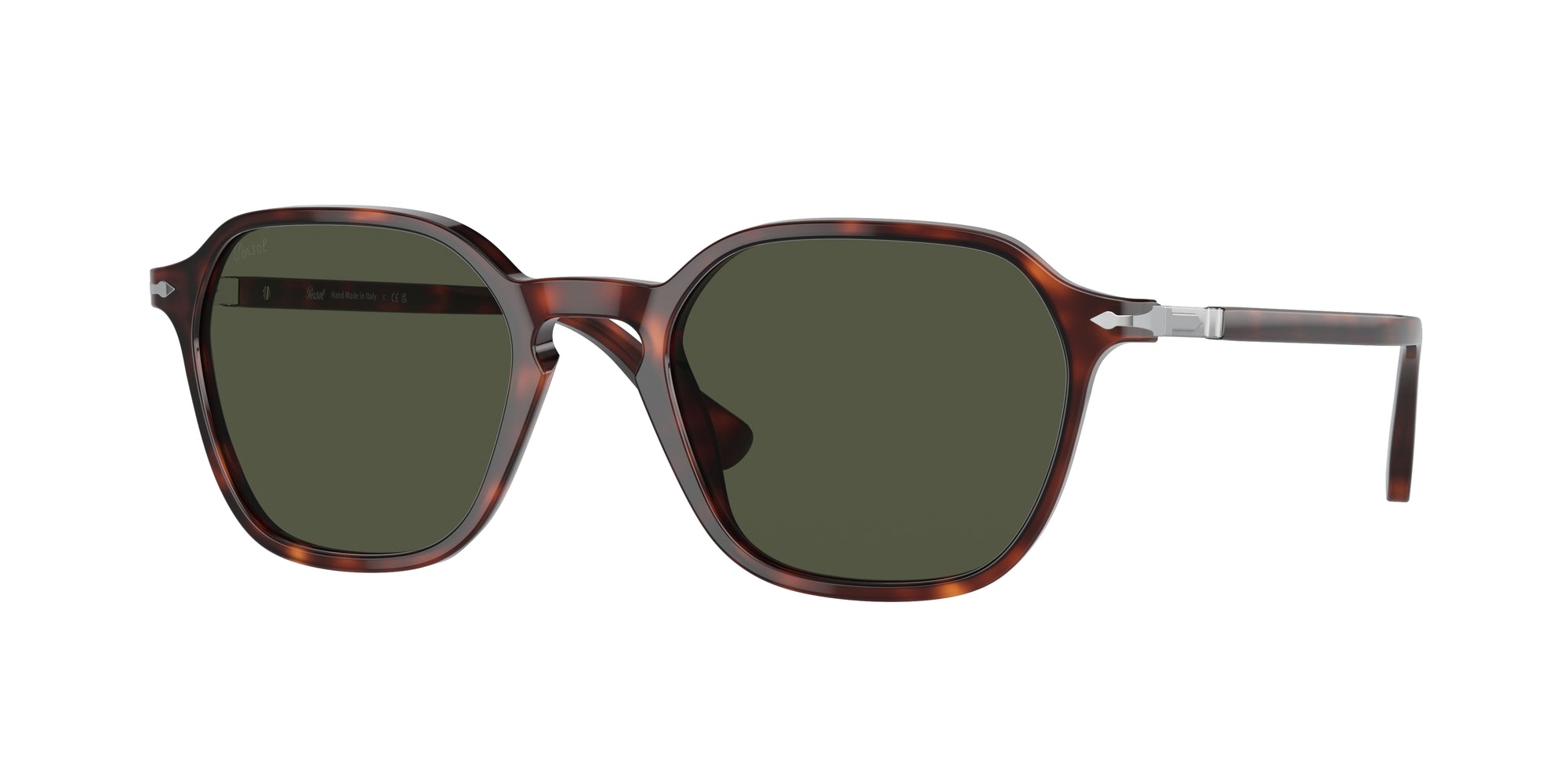 8056597355001 - Unisex PO3256S  24 31 Gläser SONNENBRILLEN Acetat Schildkröte Grün Quadratisch Normal