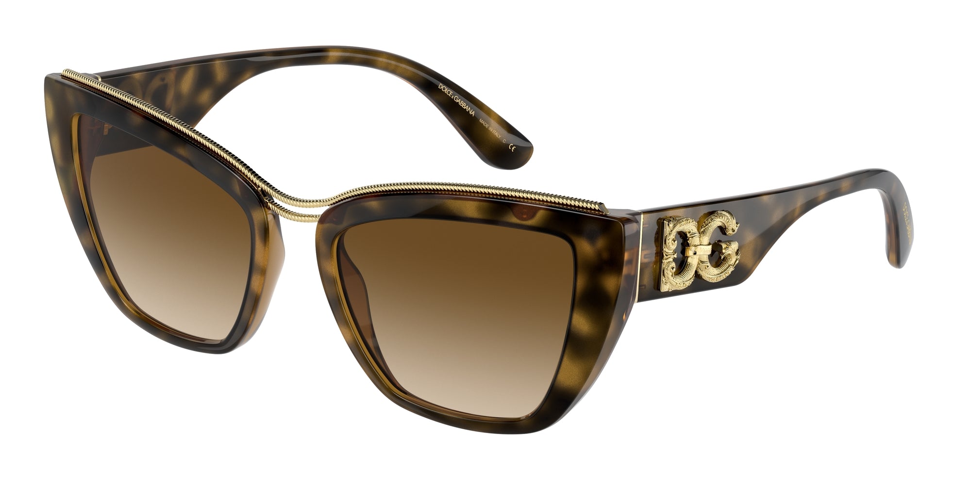 8056597365284 - Damen DG6144  502 13 Gläser SONNENBRILLEN Nylon Schildkröte Braun Cat Eye Normal Schattiert