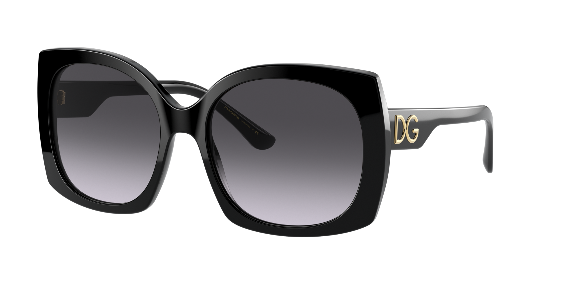 8056597366915 - Damen DG4385  501 8G Gläser SONNENBRILLEN Acetat Schwarz Grau Quadratisch Normal Schattiert