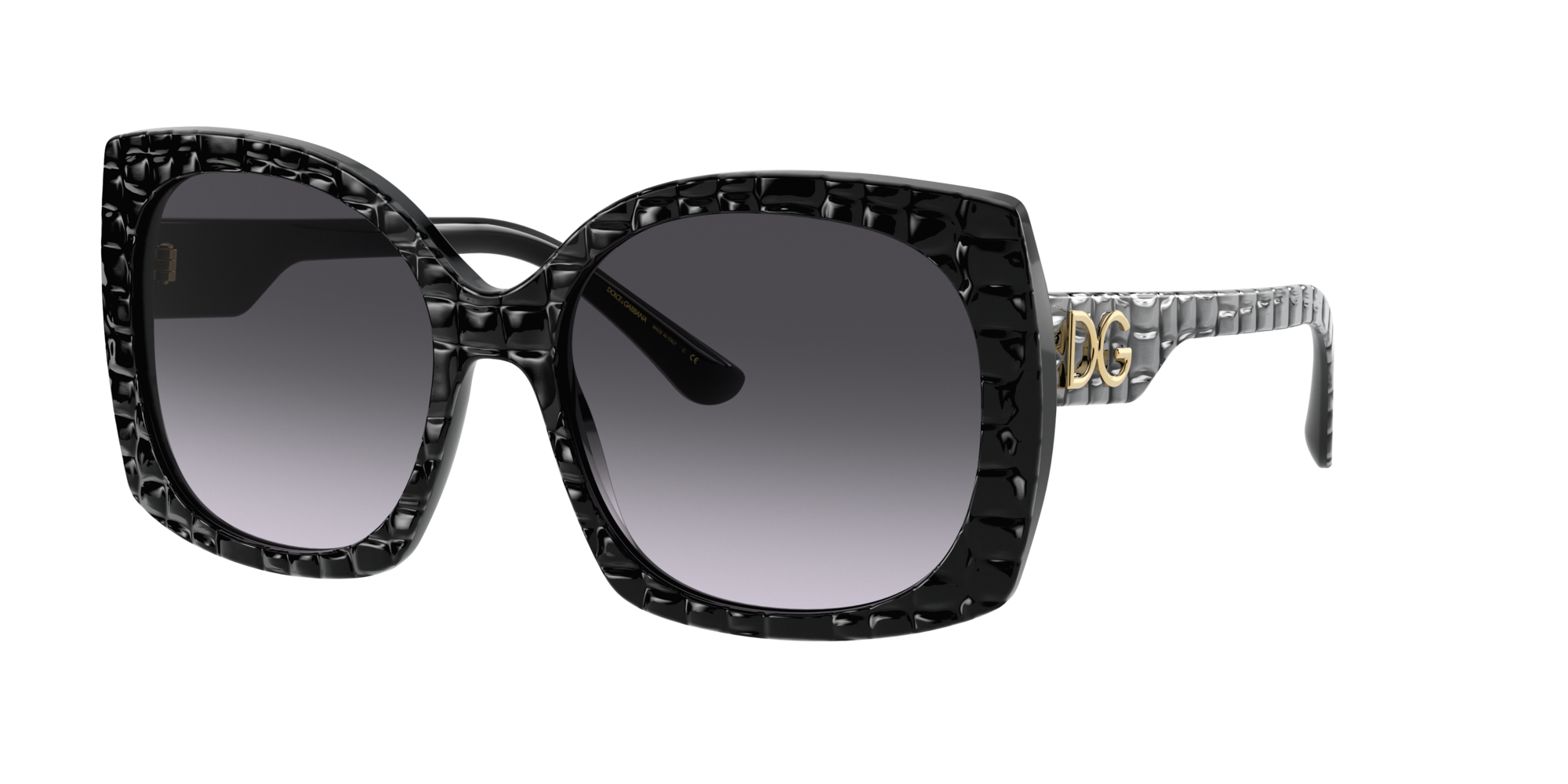8056597366946 - Damen DG4385 32888G Gläser SONNENBRILLEN Acetat Schwarz Grau Quadratisch Normal Schattiert 8056597366946 - Damen DG4385 32888G Gläser SONNENBRILLEN Acetat Schwarz Grau Quadratisch Normal Schattiert