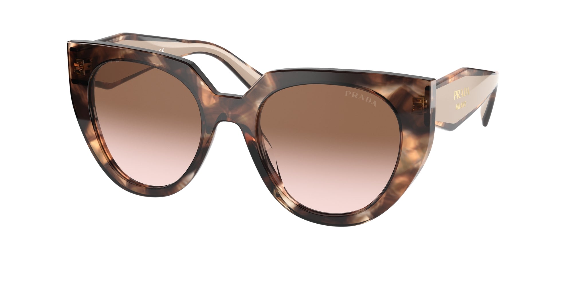 8056597436113 - Damen PR 14WS  01R0A6 Gläser SONNENBRILLEN Acetat Schildkröte Braun Cat Eye Normal Schattiert