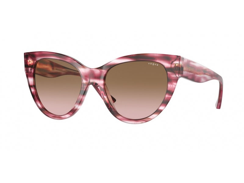 8056597436632 - Damen VO5339S 286911 Gläser SONNENBRILLEN Plastik Rot Rosa grau Cat Eye Normal Schattiert