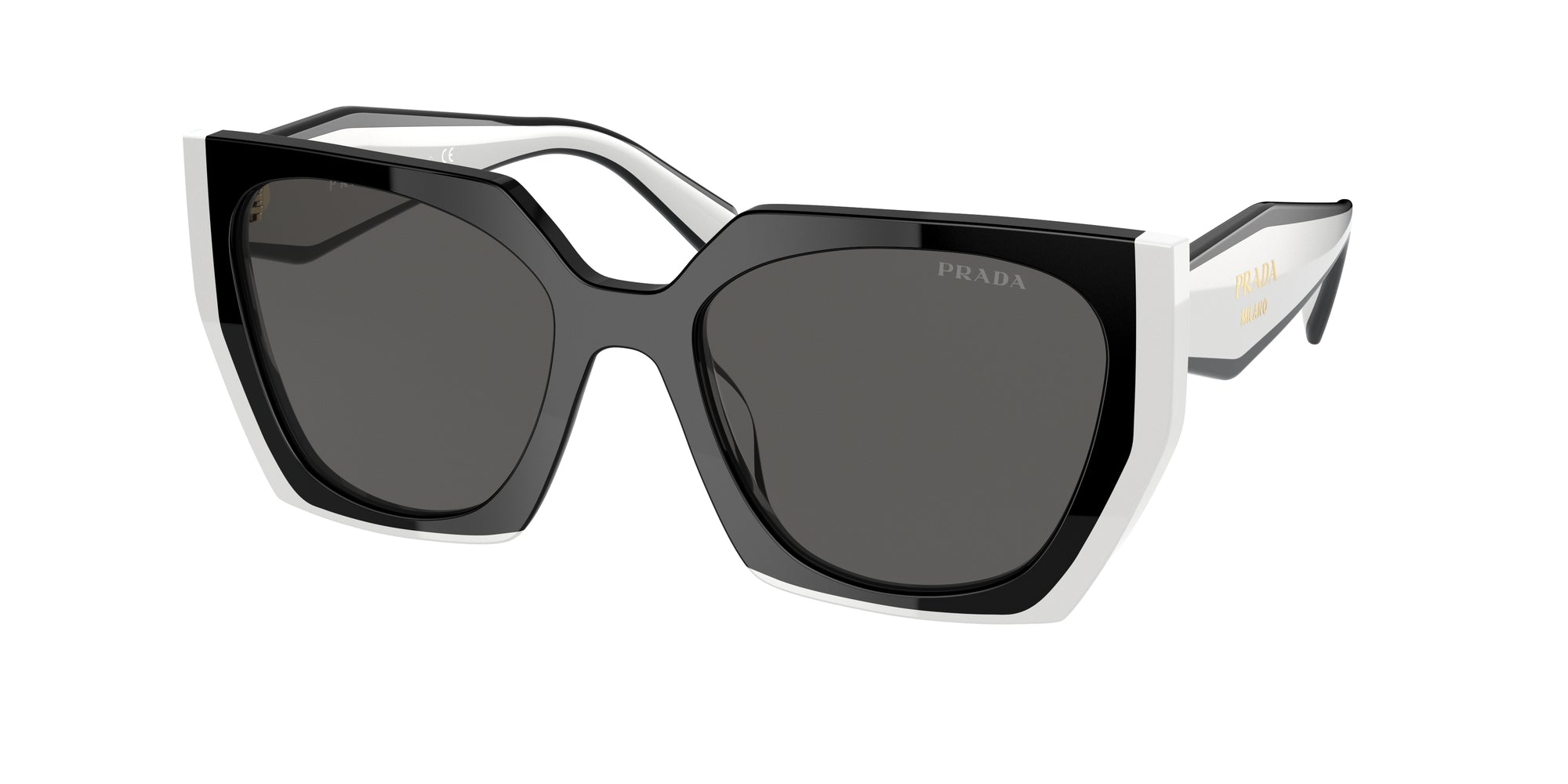 8056597437509 - Damen PR 15WS  09Q5S0 Gläser SONNENBRILLEN Acetat Schwarz Grau Quadratisch Normal