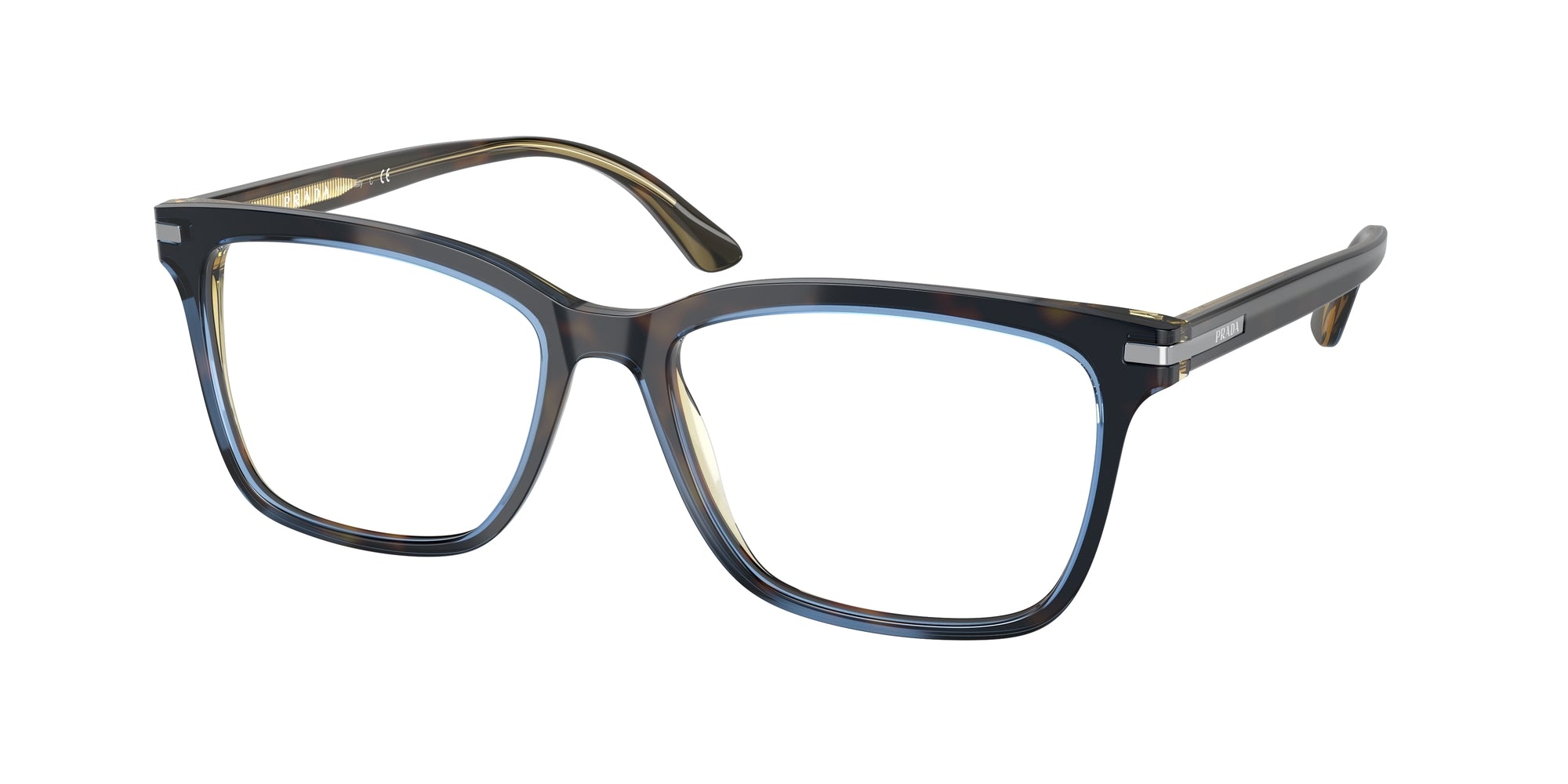 8056597437912 - Herren PR 14WV  ZXH1O1 Rahmen von BRILLEN Acetat Blau Transparent Quadratisch Normal