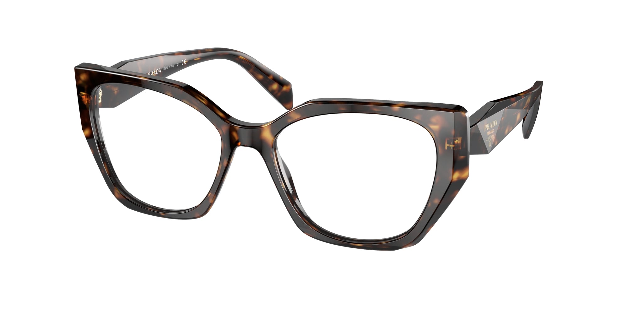 8056597438216 - Damen PR 18WV  2AU1O1 Rahmen von BRILLEN Acetat Schildkröte Transparent Geometrisch Normal