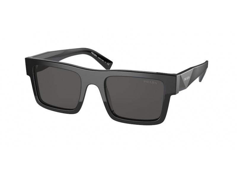 8056597440240 - Herren PR 19WS  1AB5S0 Gläser SONNENBRILLEN Acetat Schwarz Grau Quadratisch Normal