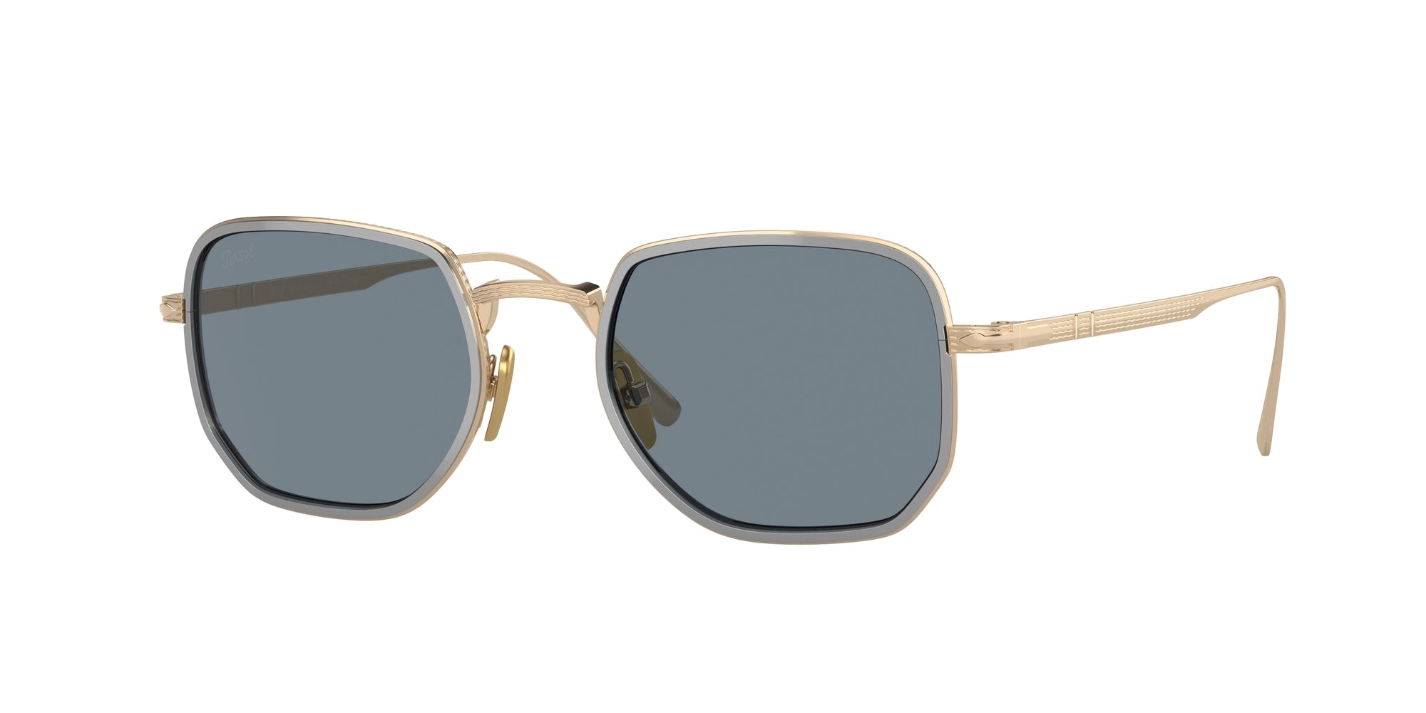 8056597441100 - Unisex PO5006ST  800556 Gläser SONNENBRILLEN Titan Gold Blau Hocken Normal