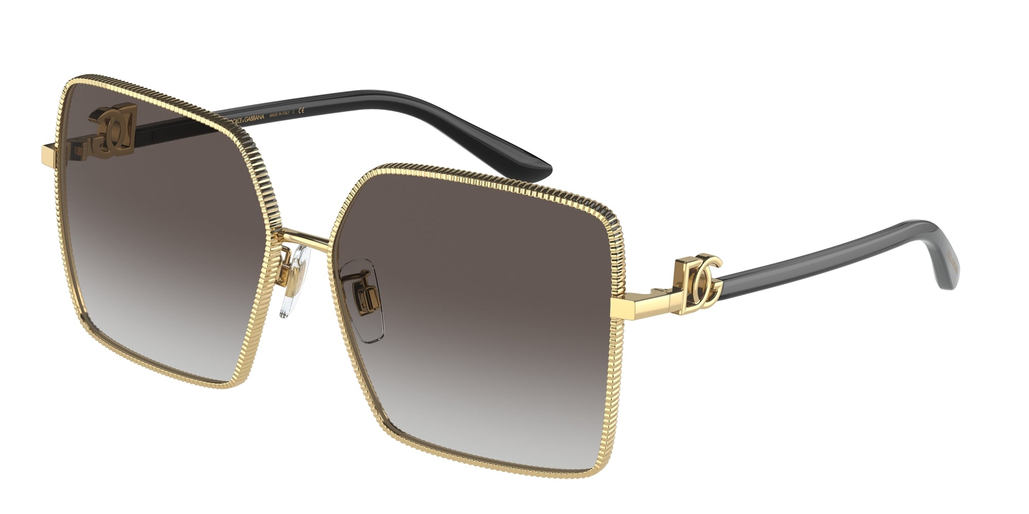 8056597528993 - Damen DG2279  02 8G Gläser SONNENBRILLEN Metall Gold Grauschwarz Hocken Normal Schattiert