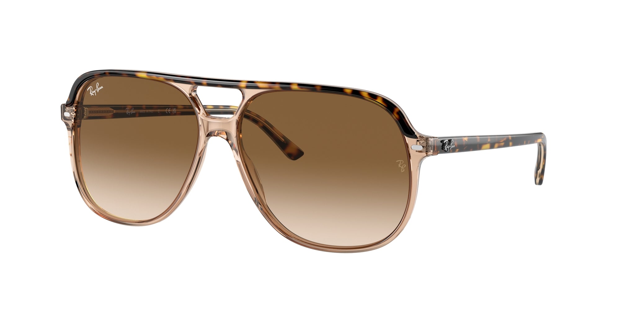 8056597529662 - Unisex RB2198 BILL 129251 Gläser SONNENBRILLEN Acetat Gold Braun Quadratisch Normal Schattiert