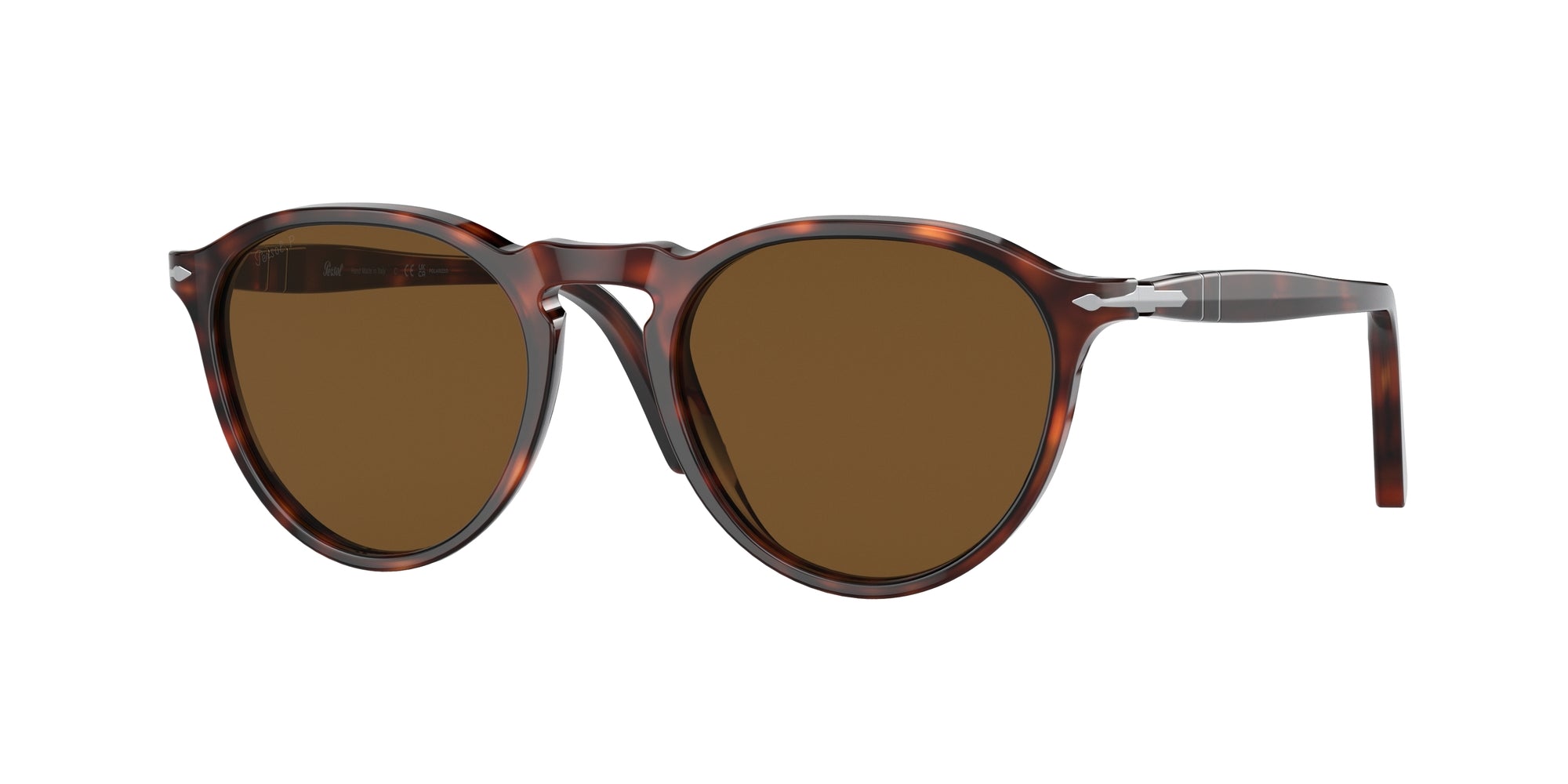 8056597594608 - Unisex PO3286S  24 57 Gläser SONNENBRILLEN Acetat Schildkröte Braun Pantos Polarisiert