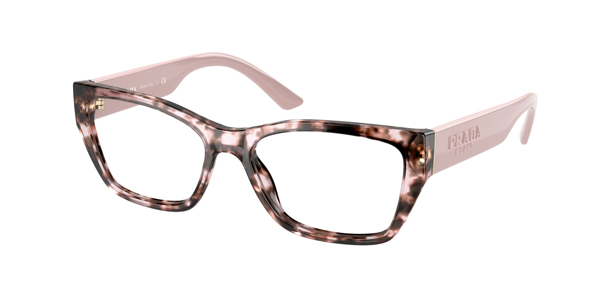 8056597618816 - Damen PR 11YV  ROJ1O1 Rahmen von BRILLEN Acetat Schildkröte Transparent Geometrisch Normal