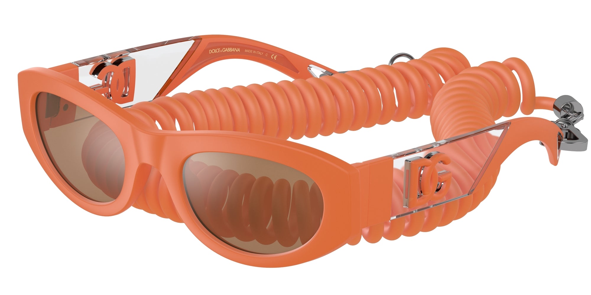 8056597622622 - Herren DG6174 33386Q Gläser SONNENBRILLEN Plastik Orange Orange Quadratisch Normal