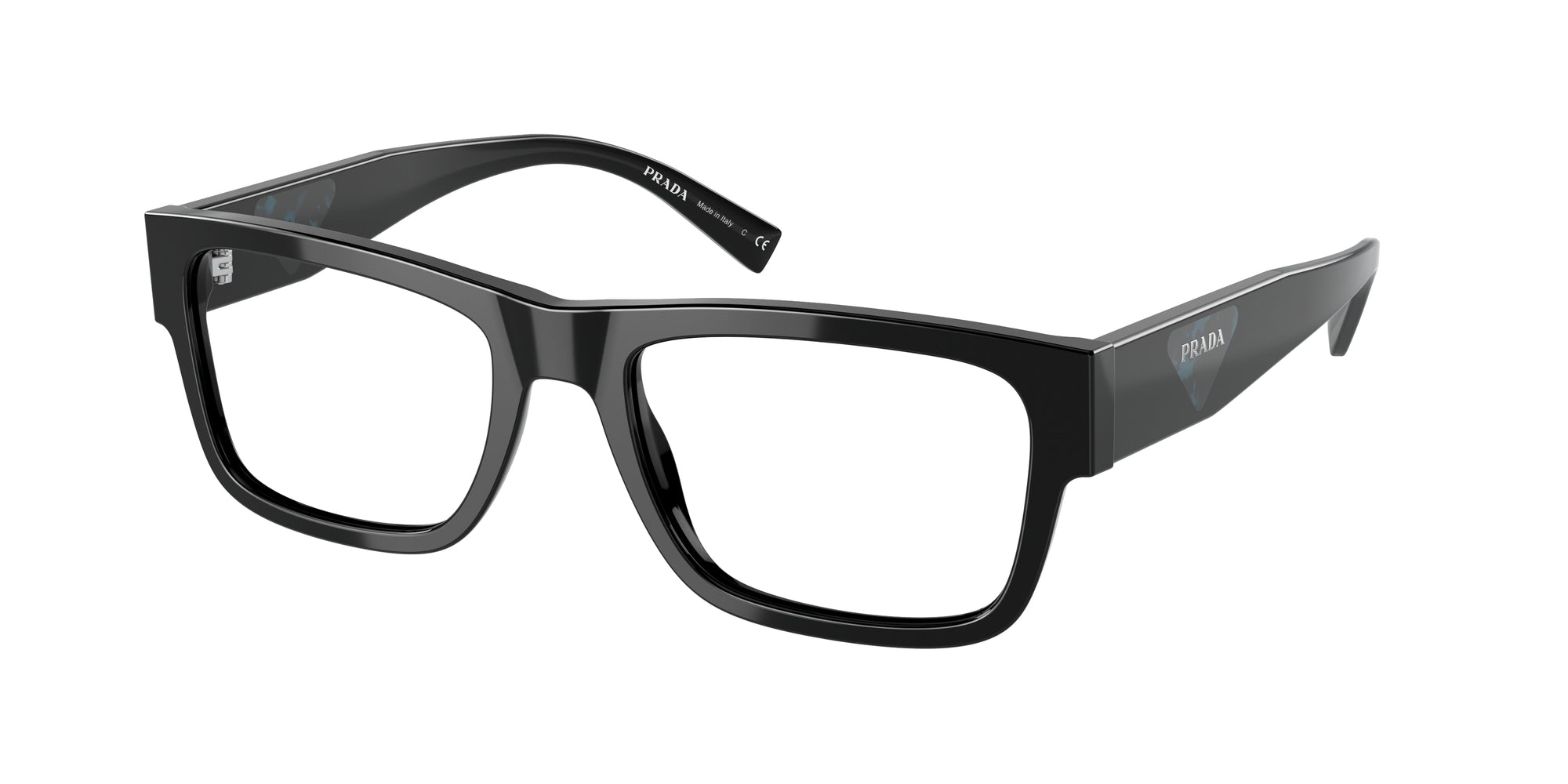 8056597629010 - Herren PR 15YV  1AB1O1 Rahmen von BRILLEN Acetat Schwarz Transparent Quadratisch Normal