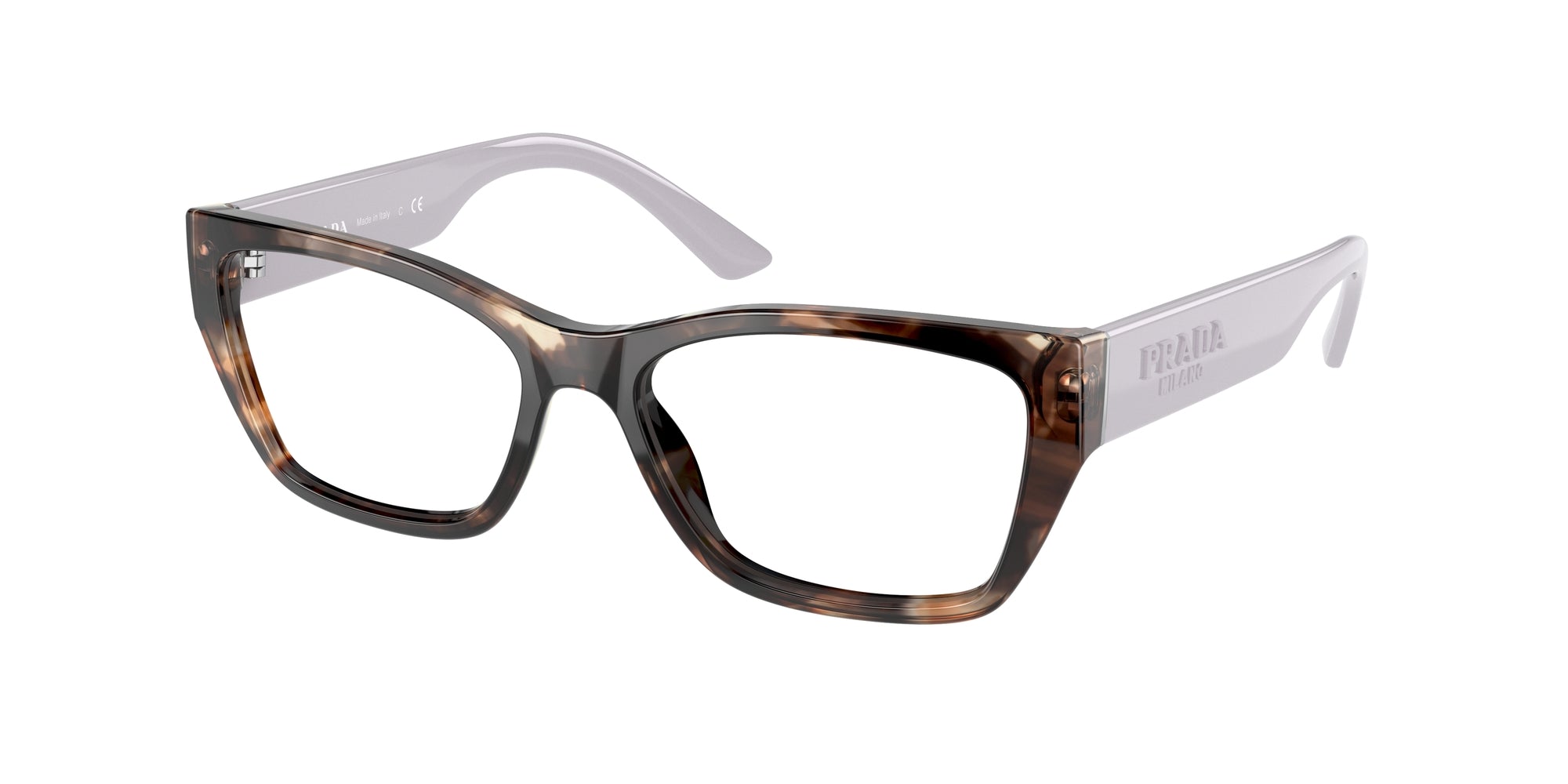 8056597633055 - Damen PR 11YV  07R1O1 Rahmen von BRILLEN Acetat Schildkröte Transparent Geometrisch Normal