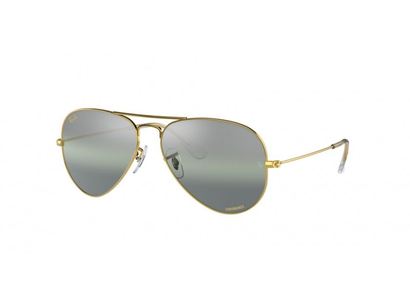 8056597662130 - Unisex RB3025 Aviator Large Metal 9196G4 Gläser SONNENBRILLEN Metall Gold Grün Pilot Polarisiert Spiegel