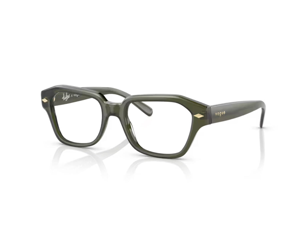 8056597681322 - Damen VO5447 3003 Rahmen von BRILLEN Acetat Grün  Geometrisch