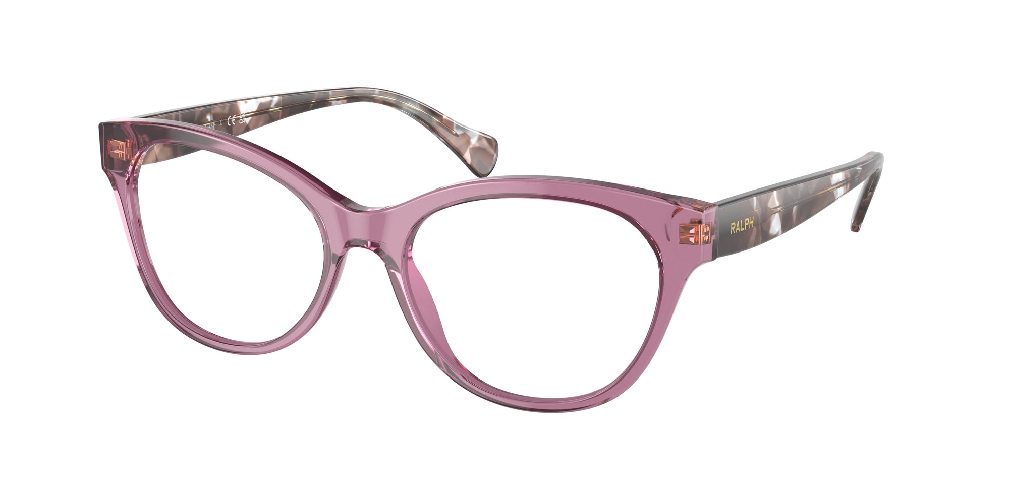 8056597698702 - Frau RA7141  6008 Rahmen von BRILLEN Acetat Viola Transparent Katzenauge Normal