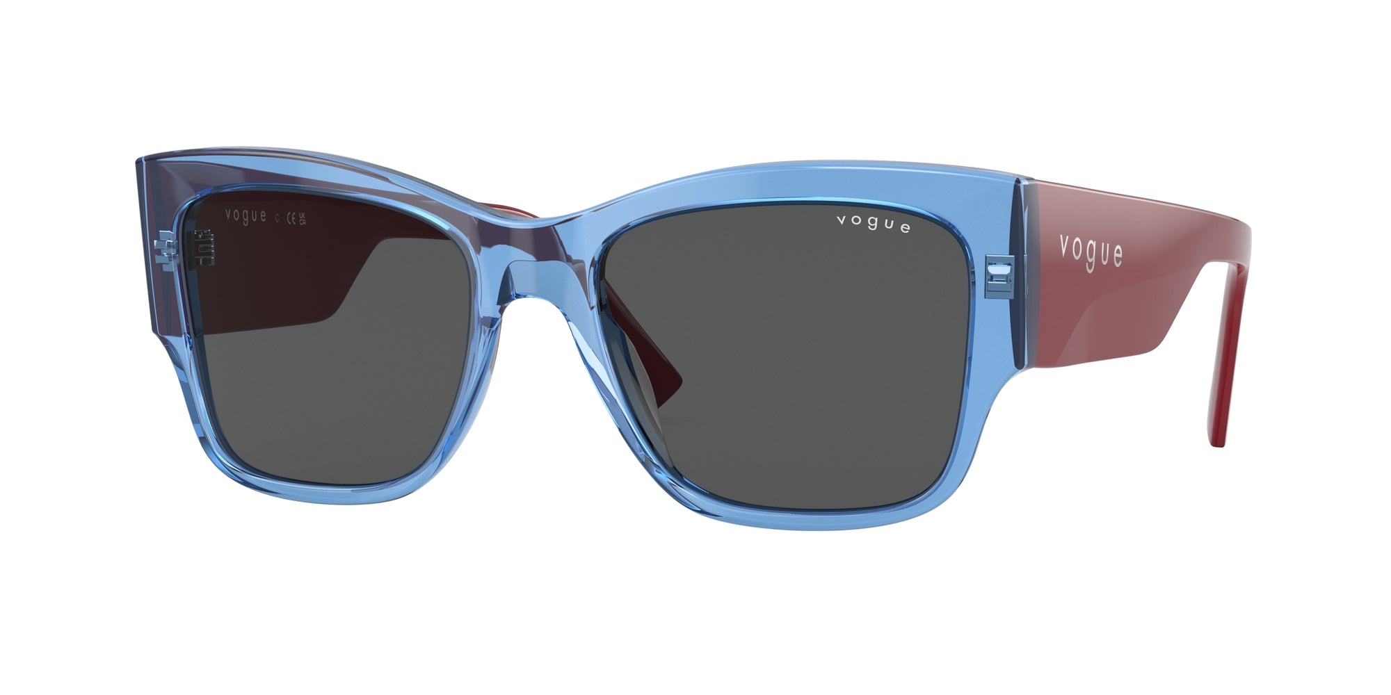 8056597714907 - Damen VO5462S 295187 Gläser SONNENBRILLEN Acetat Blau Grau Quadratisch Normal