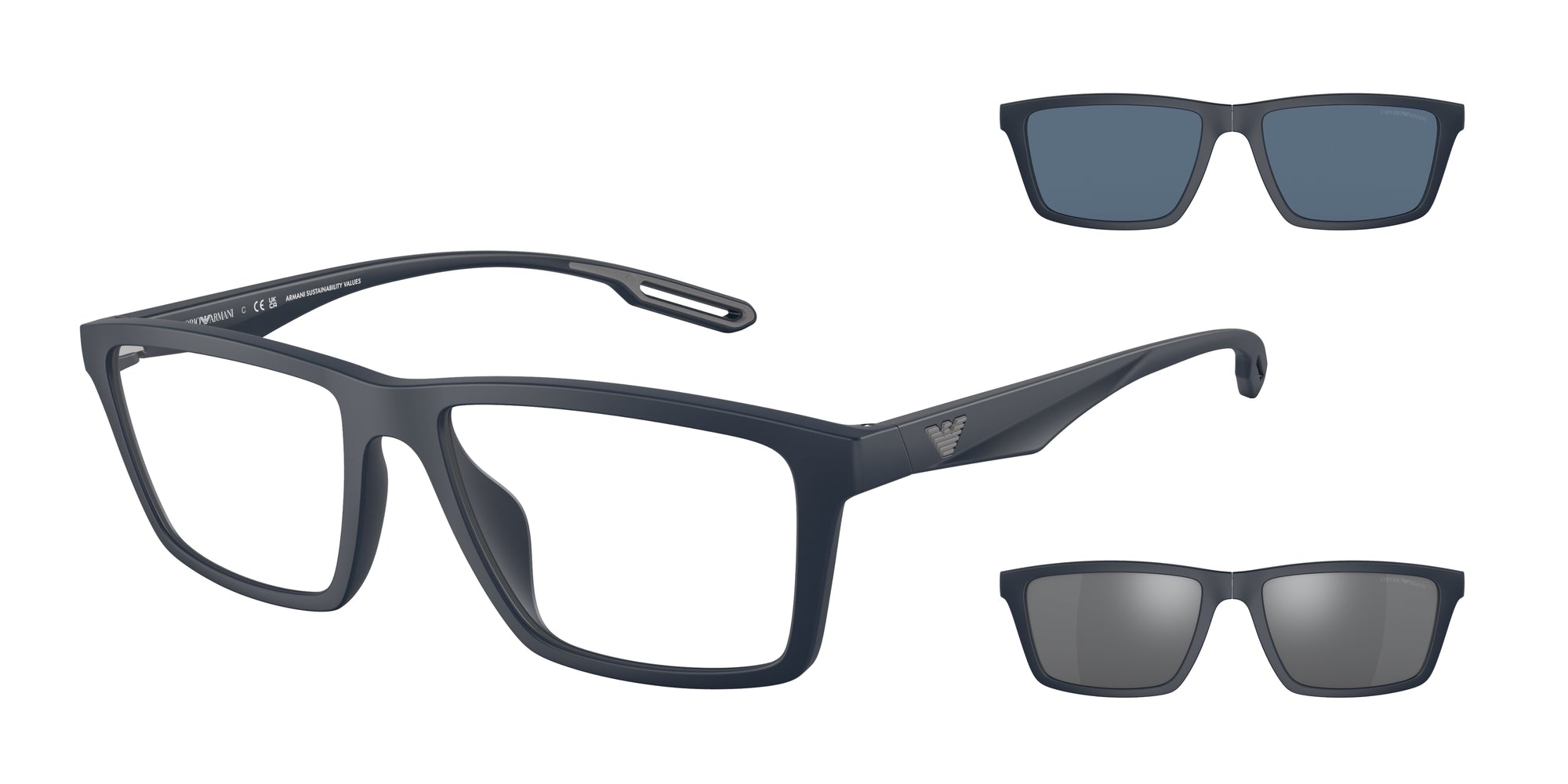 8056597729574 - Herren EA4189U 50881W Gläser SONNENBRILLEN Plastik Blau undurchsichtig Transparent Hocken Normale 8056597729574 - Herren EA4189U 50881W Gläser SONNENBRILLEN Plastik Blau undurchsichtig Transparent Hocken Normale