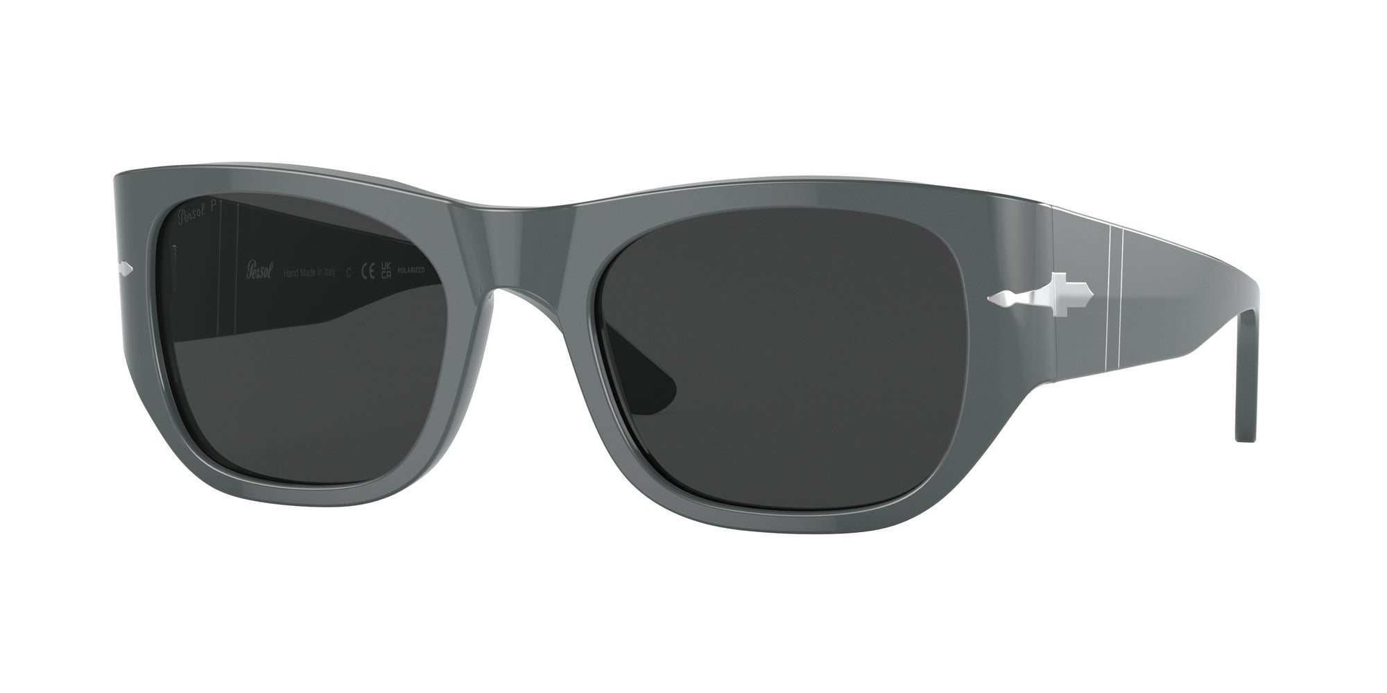 8056597743396 - Unisex PO3308S  117348 Gläser SONNENBRILLEN Acetat Grau Grau Hocken Polarisiert