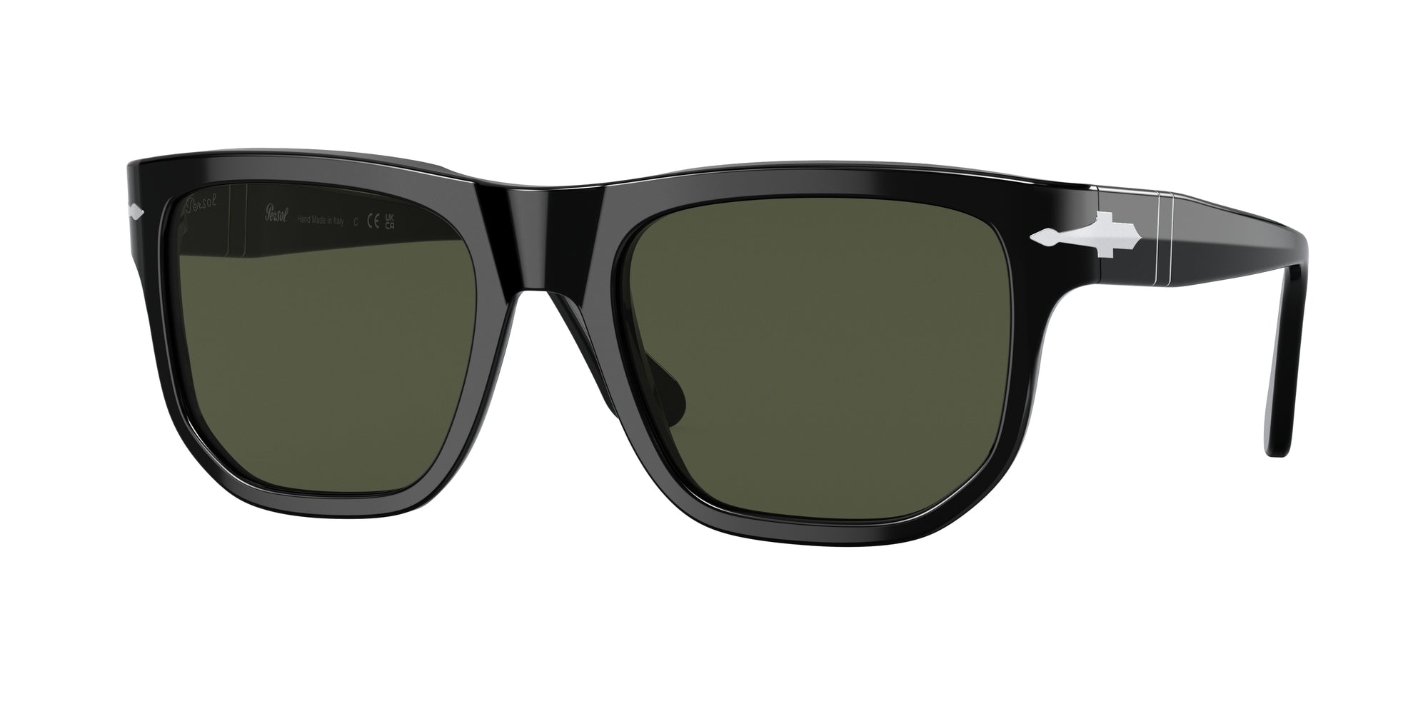 8056597744997 - Unisex PO3306S  95 31 Gläser SONNENBRILLEN Acetat Schwarz Grün Quadratisch Normal