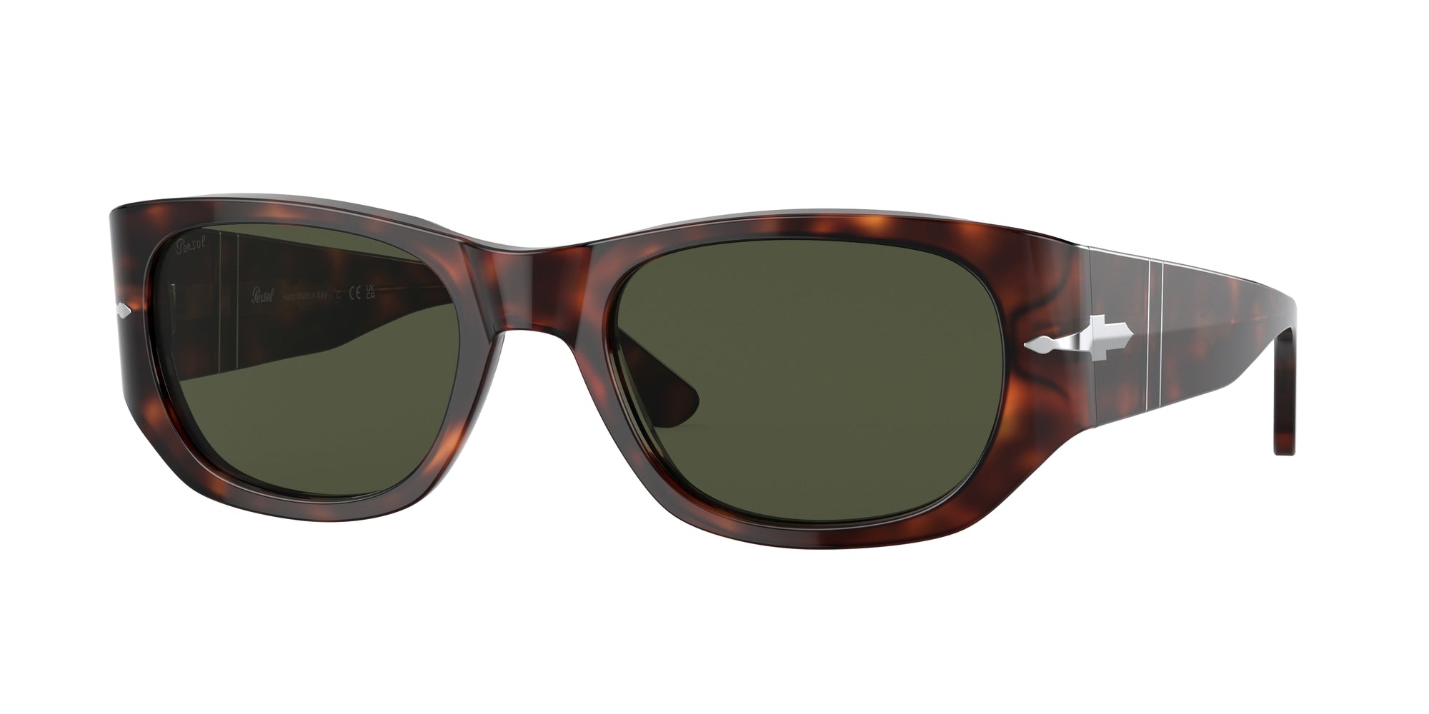 8056597745178 - Unisex PO3307S  24 31 Gläser SONNENBRILLEN Acetat Havanna Grün Quadratisch