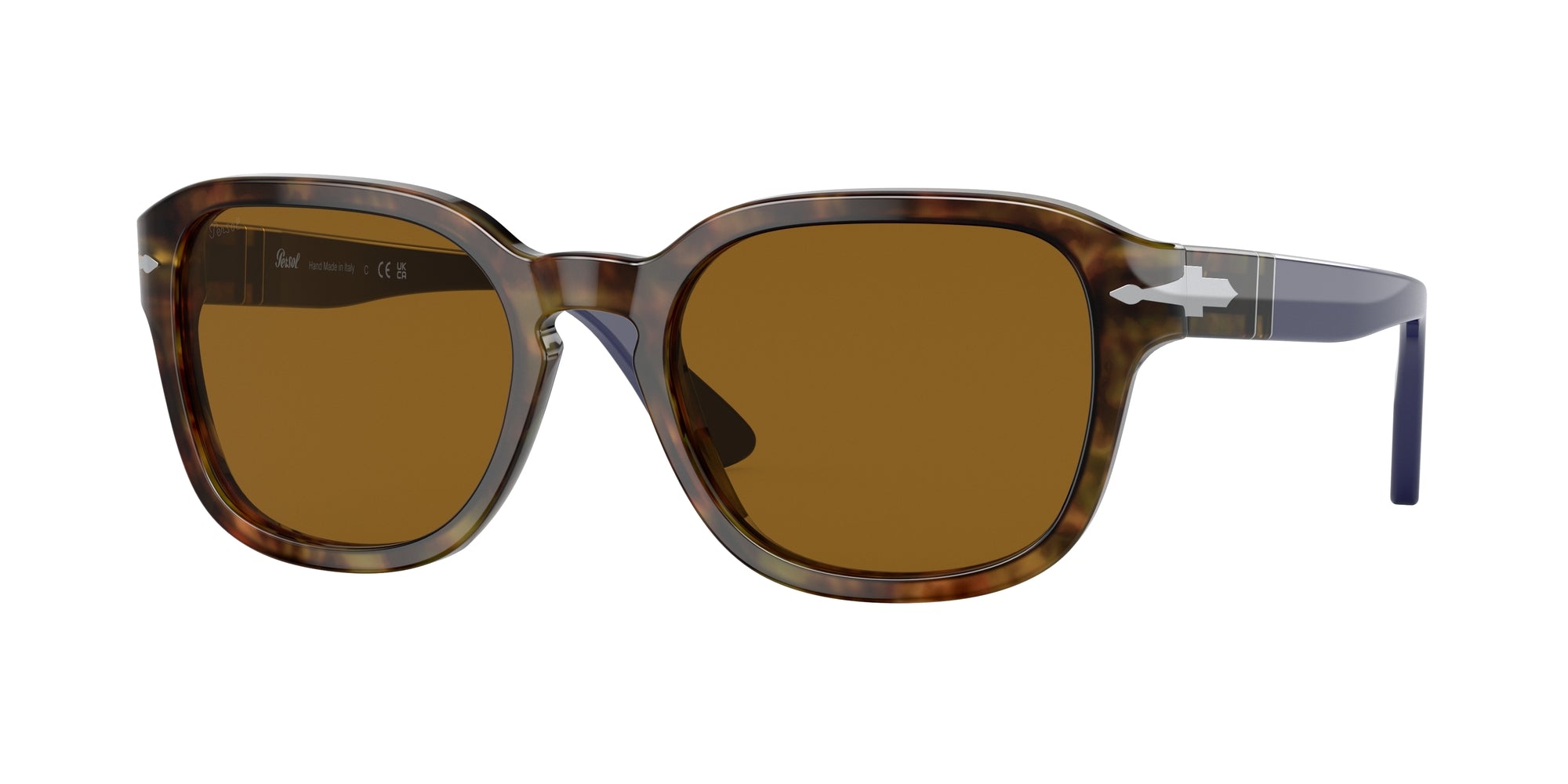 8056597746090 - Unisex PO3305S 118433 Gläser SONNENBRILLEN Acetat Schildkröte Braun Rund