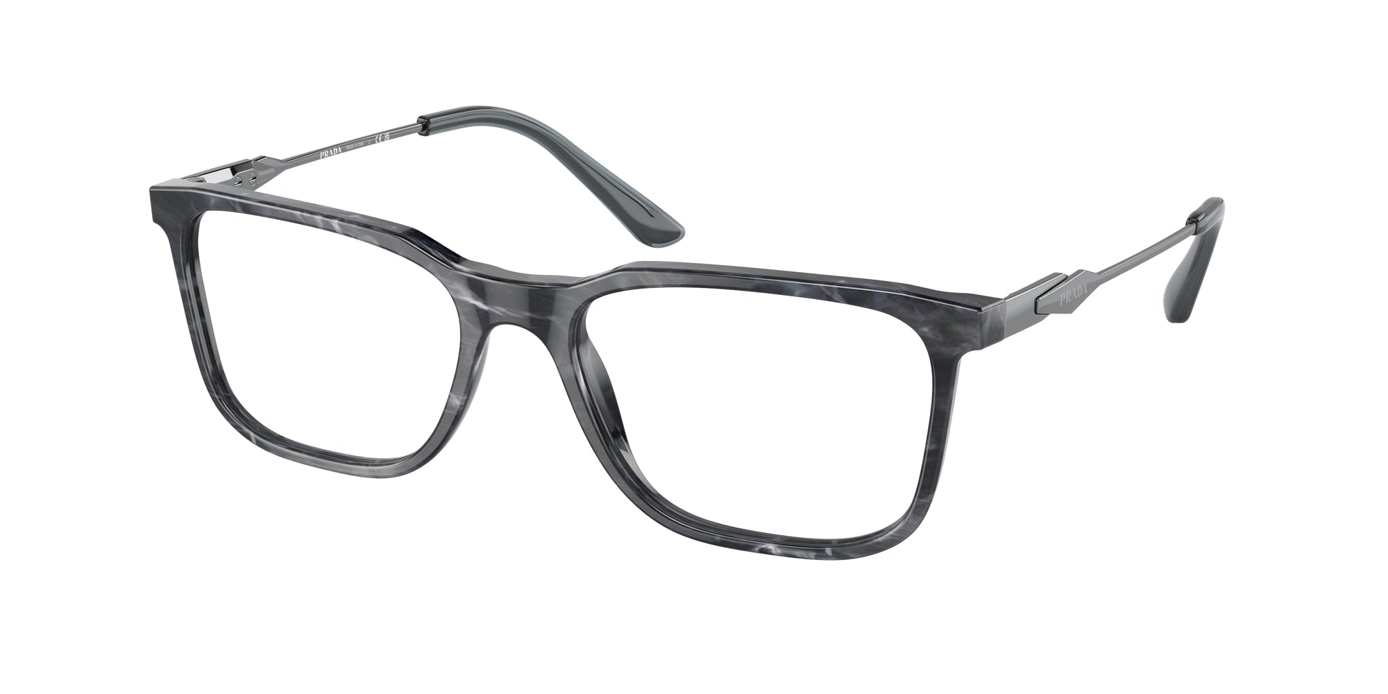 8056597748124 - Herren PR 05ZV  13F1O1 Rahmen von BRILLEN Acetat Grau  Quadratisch