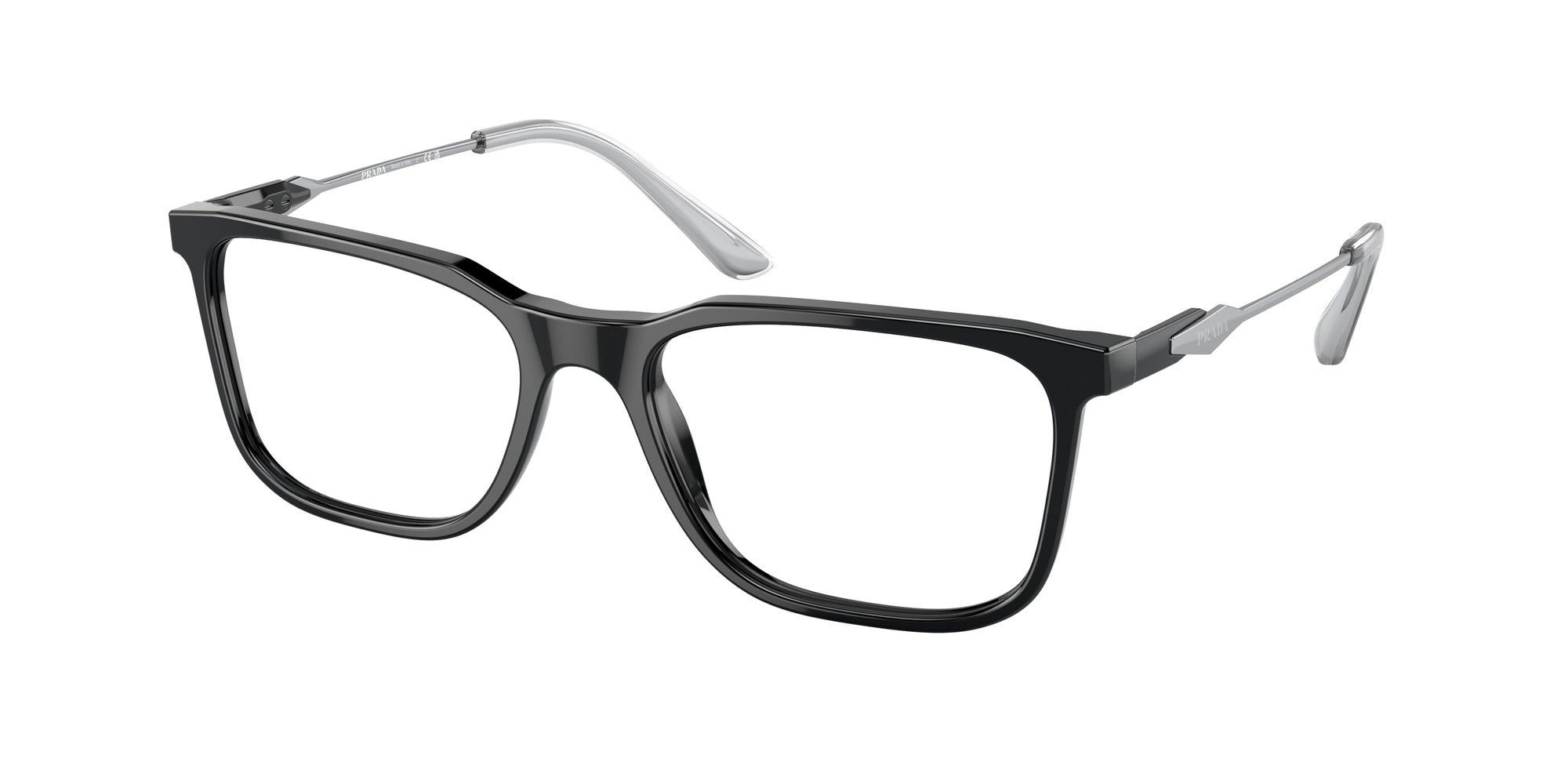 8056597748179 - Herren PR 05ZV  1AB1O1 Rahmen von BRILLEN Acetat Schwarz Transparent Quadratisch Normal