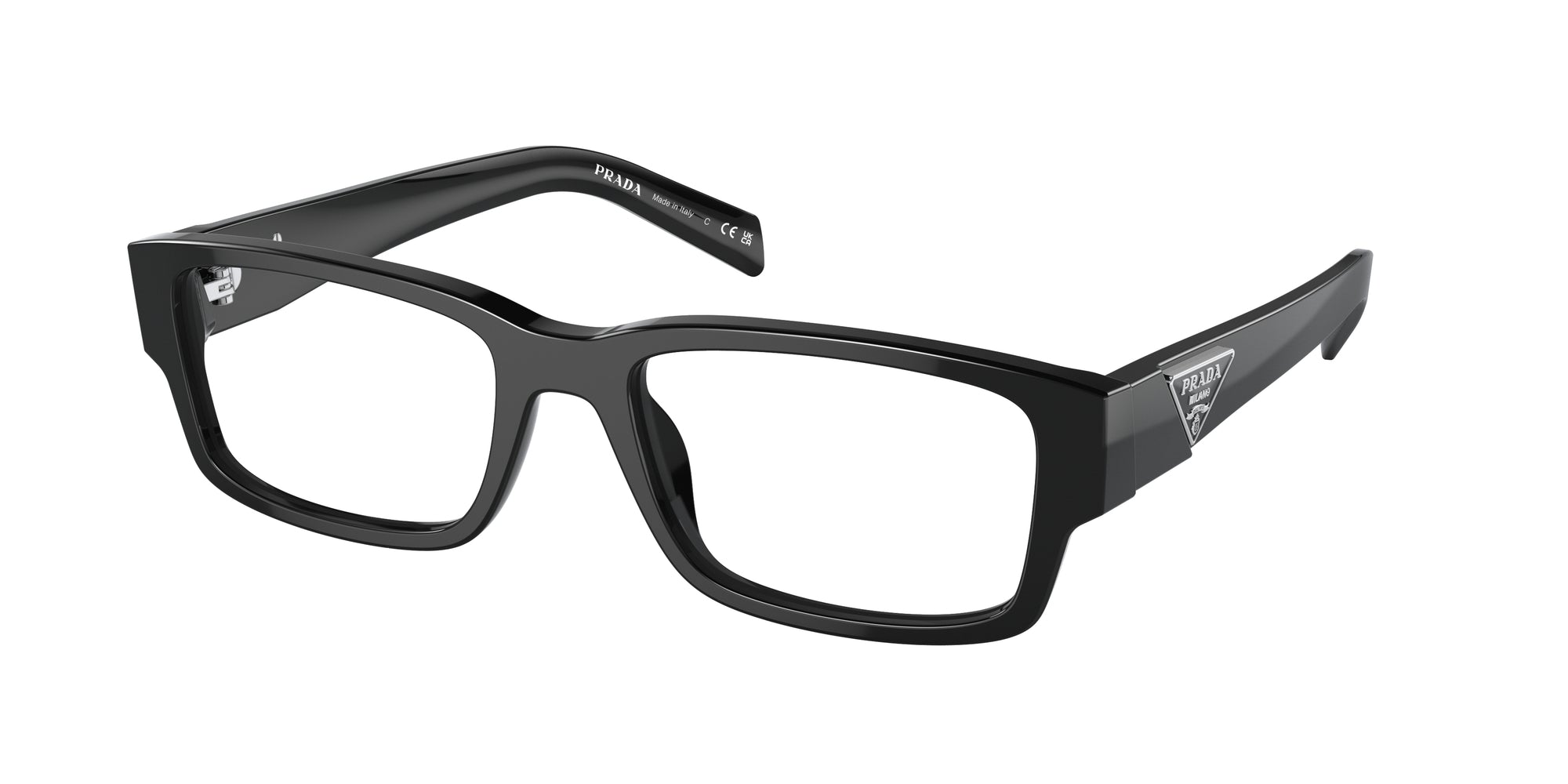 8056597748384 - Herren PR 07ZV  1AB1O1 Rahmen von BRILLEN Acetat Schwarz Transparent Quadratisch Normal