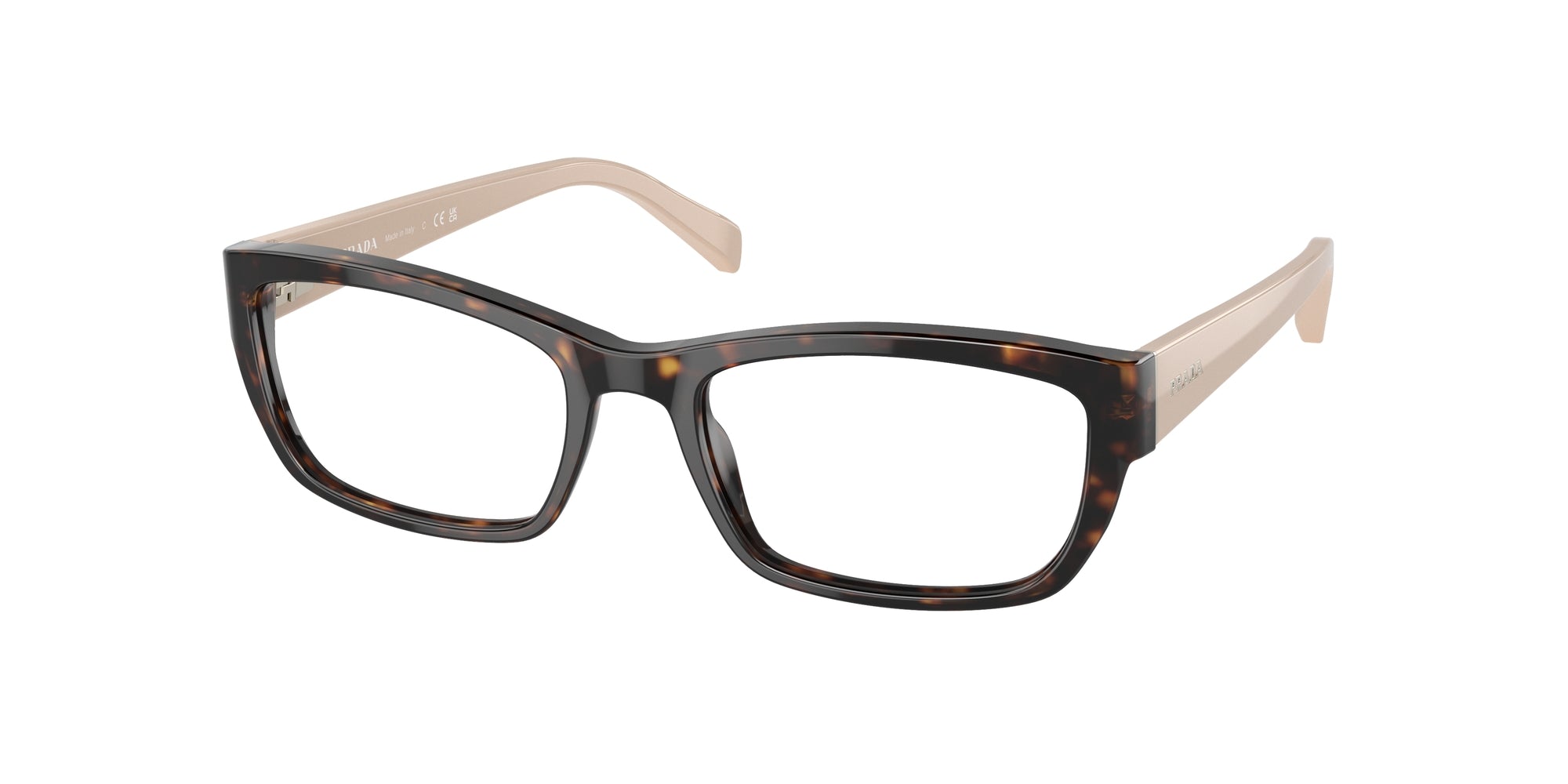 8056597753814 - Damen PR 18OV HERITAGE 14G1O1 Rahmen von BRILLEN Acetat Schildkröte Transparent Quadratisch Normal