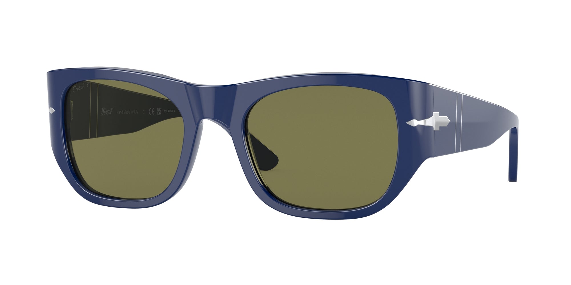 8056597756242 - Unisex PO3308S 1170p1 Gläser SONNENBRILLEN Acetat Blau Grün Hocken Polarisiert