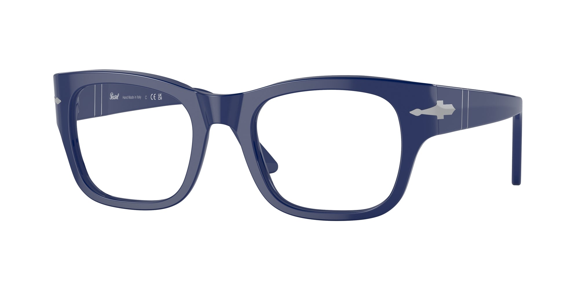 8056597756327 - Unisex PO3297V  1170 Rahmen von BRILLEN Acetat Blau Transparent Quadratisch Normal