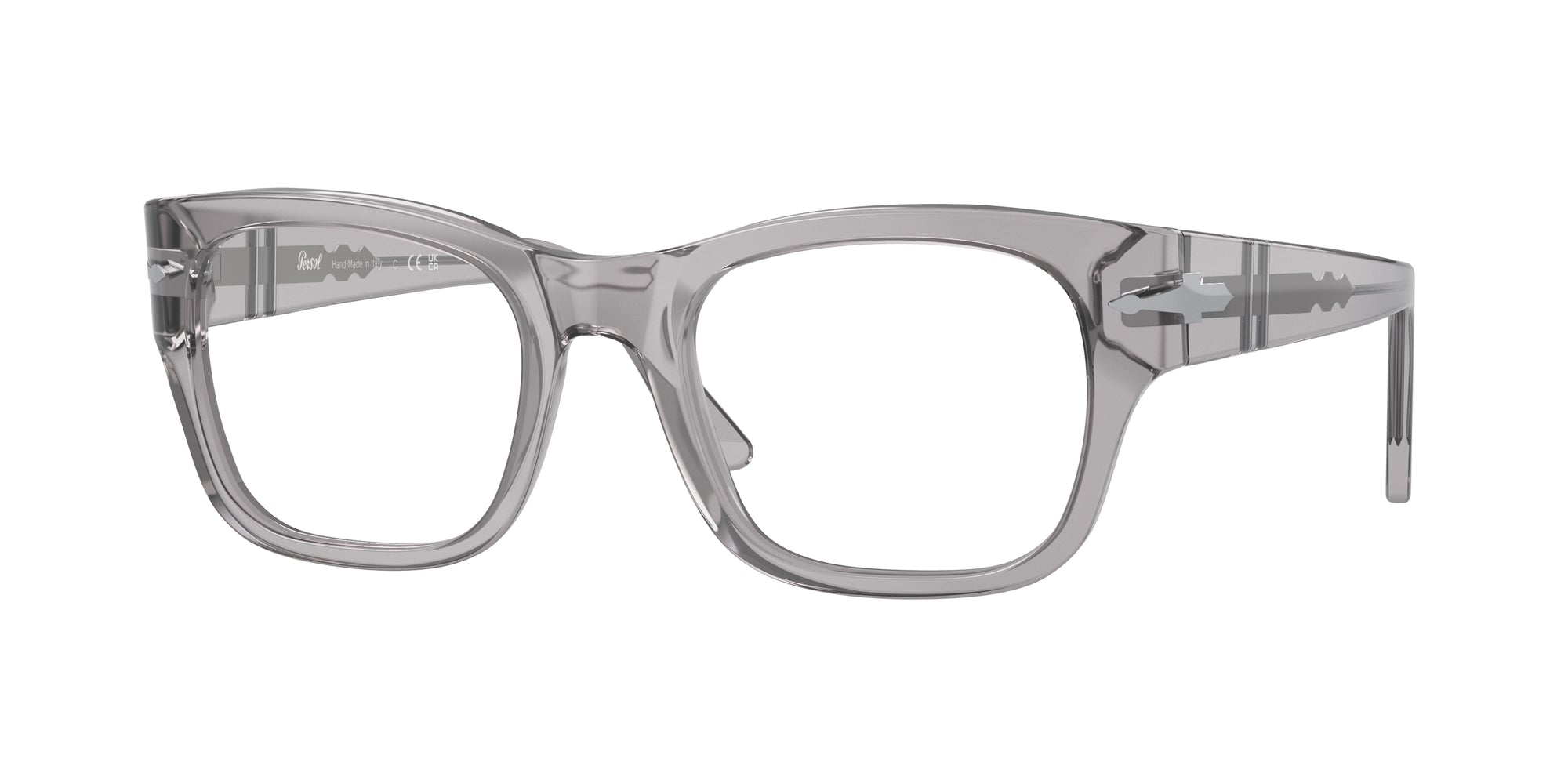 8056597783224 - Unisex PO3297V  309 Rahmen von BRILLEN Acetat Grau Transparent Quadratisch Normal