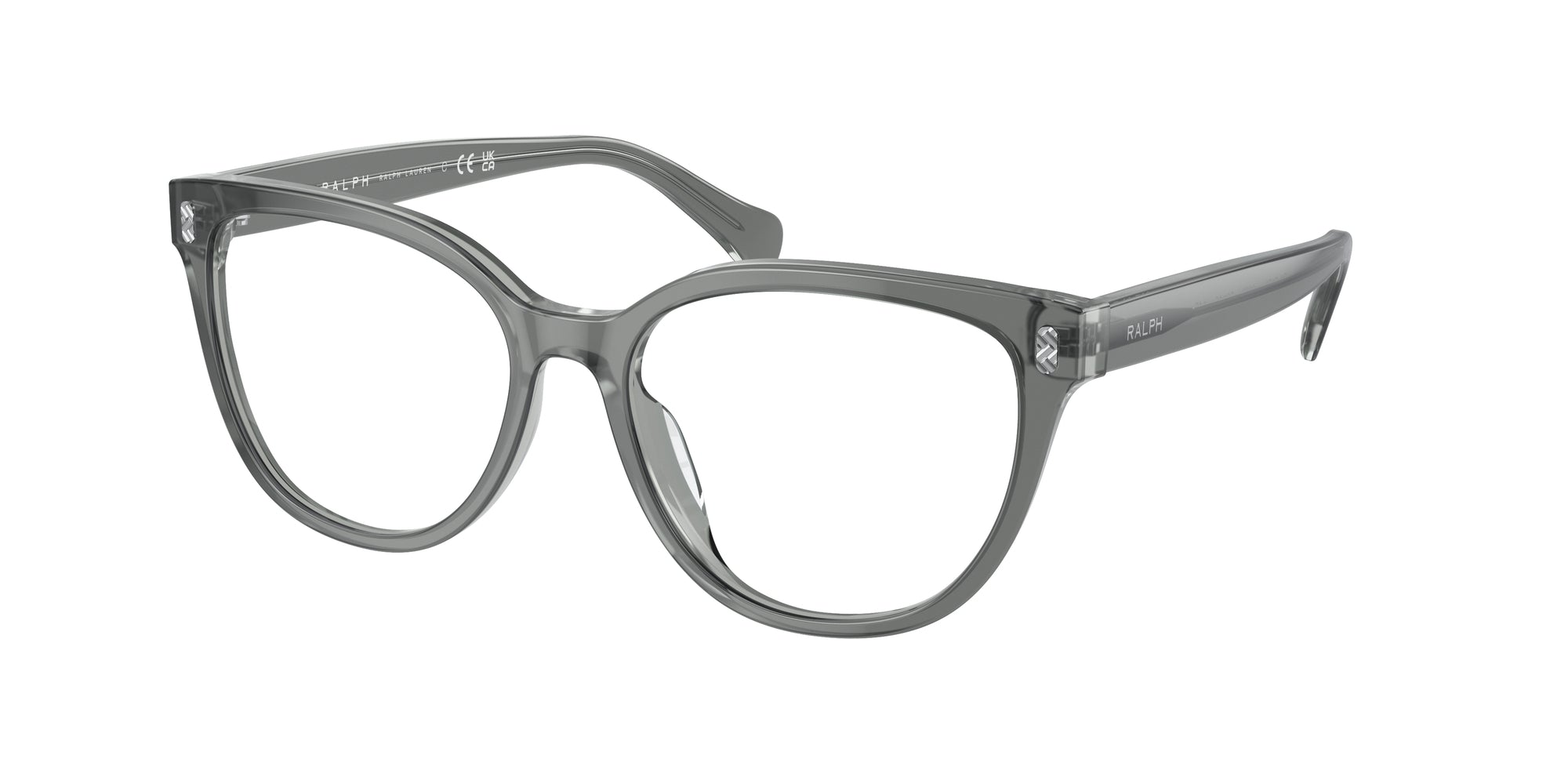 8056597806879 - Damen RA7153  6069 Rahmen von BRILLEN Acetat Grau Transparent Rund Normal