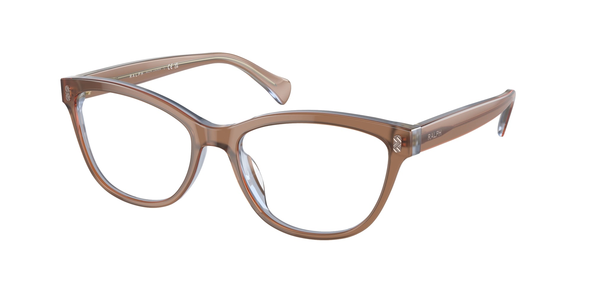 8056597806978 - Damen RA7152U L6067 Rahmen von BRILLEN Acetat Braun Transparent Rund Normal