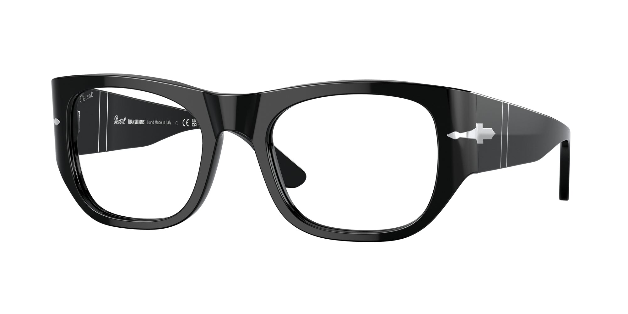 8056597808521 - Unisex PO3308S  95 GH Gläser SONNENBRILLEN Acetat Schwarz Grau Quadratisch  Photochromatisch